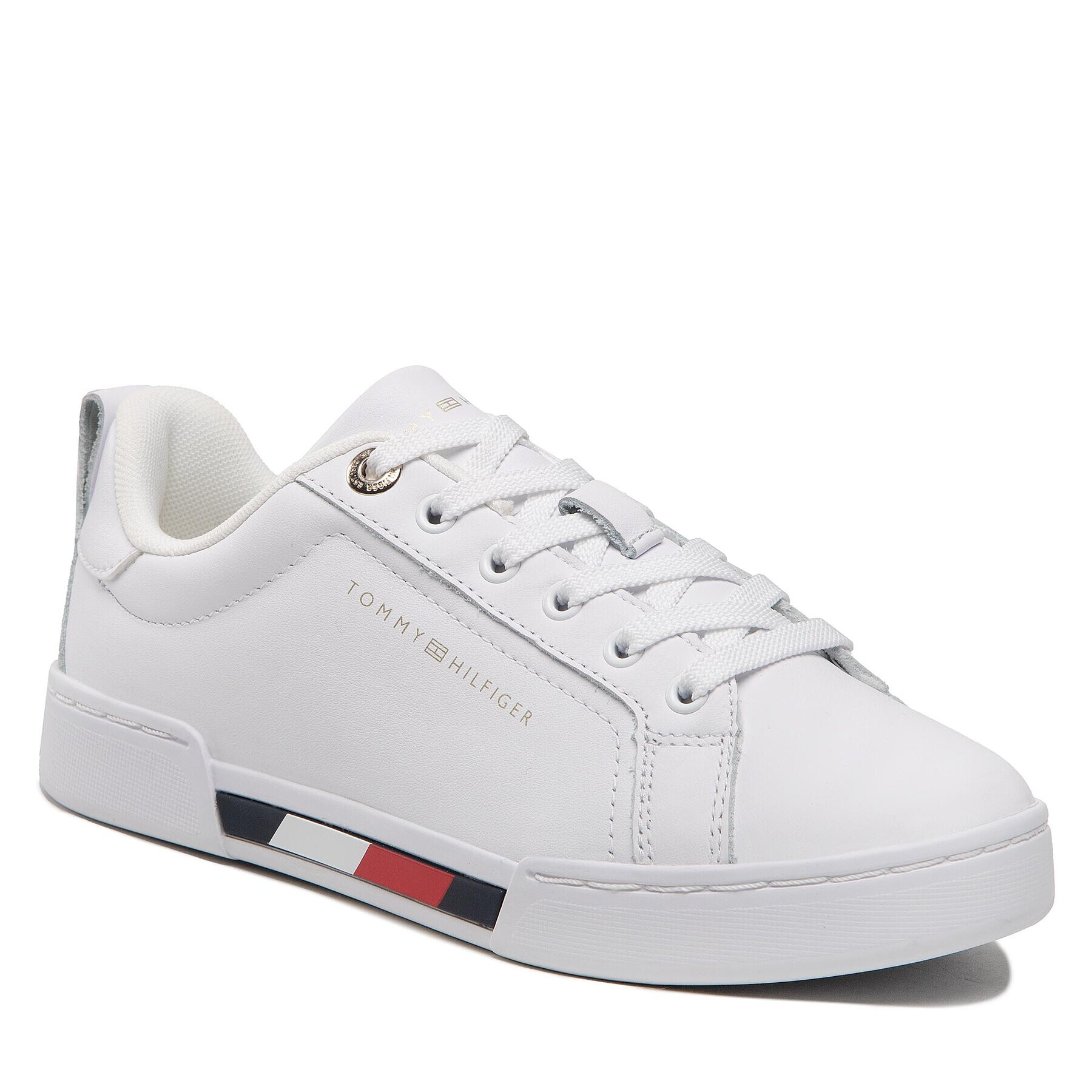 Tommy Hilfiger Sneakers Tricolor Insert Sneaker FW0FW06729 Alb - Pled.ro