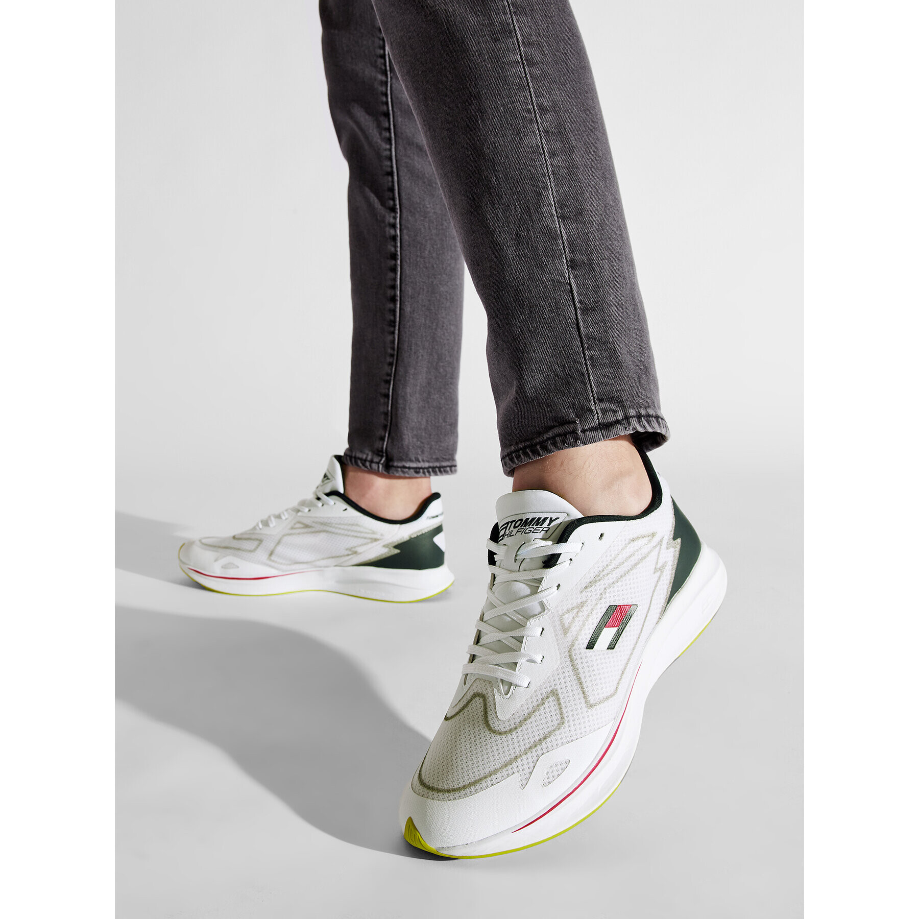 Tommy Hilfiger Sneakers Ts Sleek 1 FD0FD00034 Alb - Pled.ro