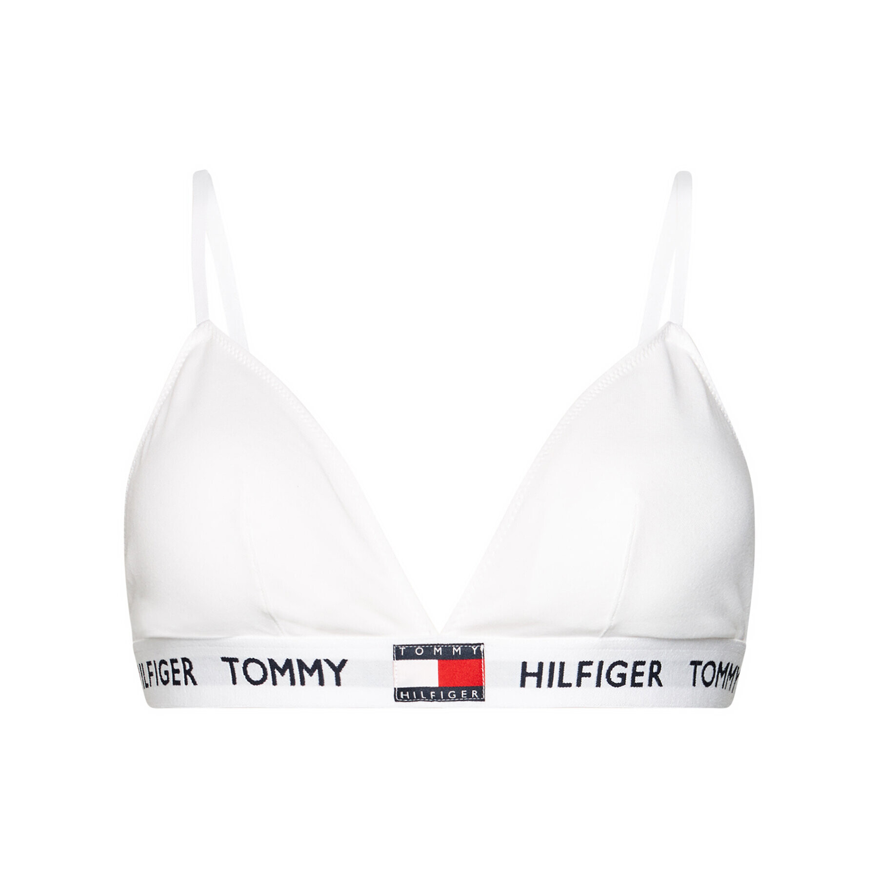 Tommy Hilfiger Sutien Bralette Padded Triangle Bra UW0UW02243 Alb - Pled.ro