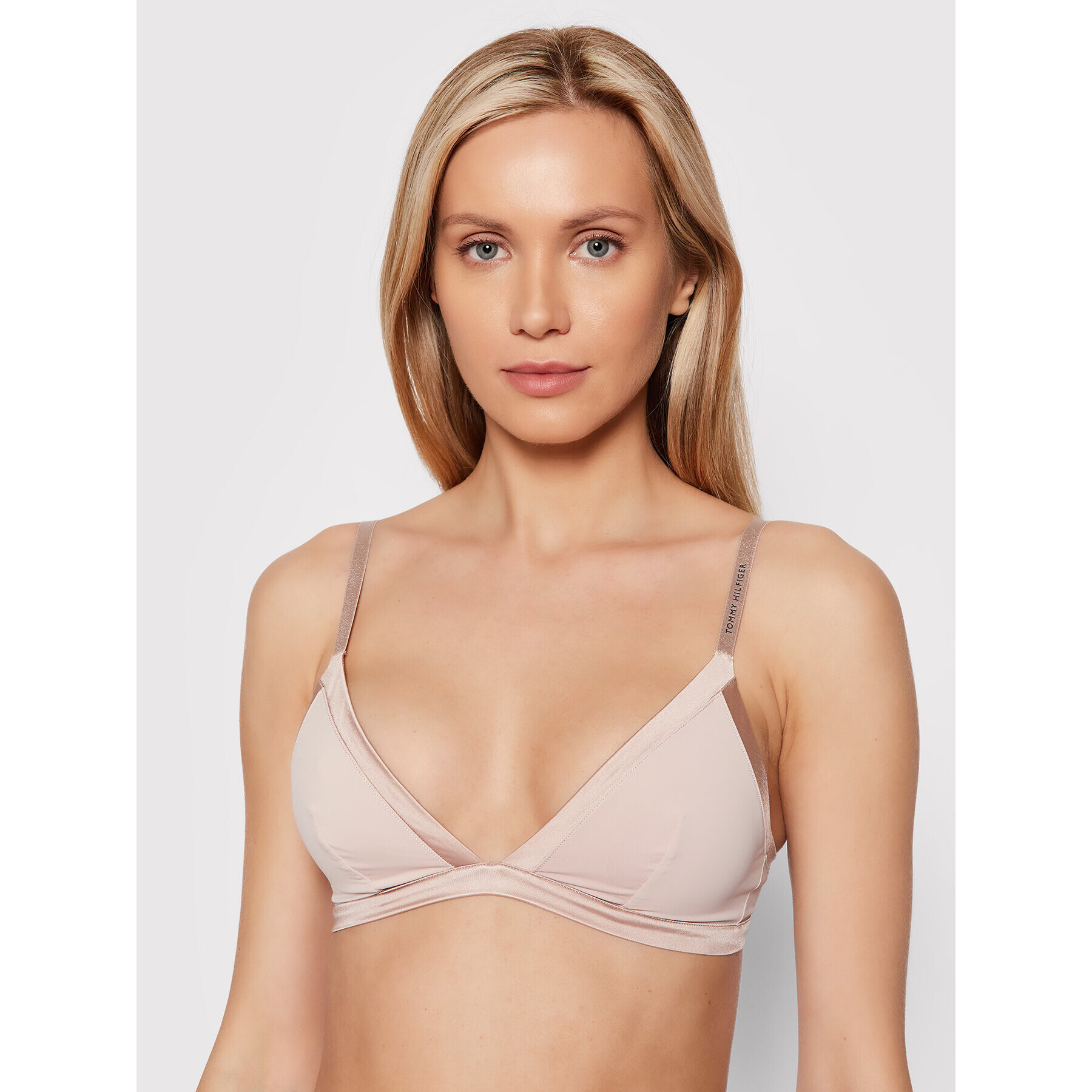 Tommy Hilfiger Sutien Bralette Triangle UW0UW03257 Bej - Pled.ro