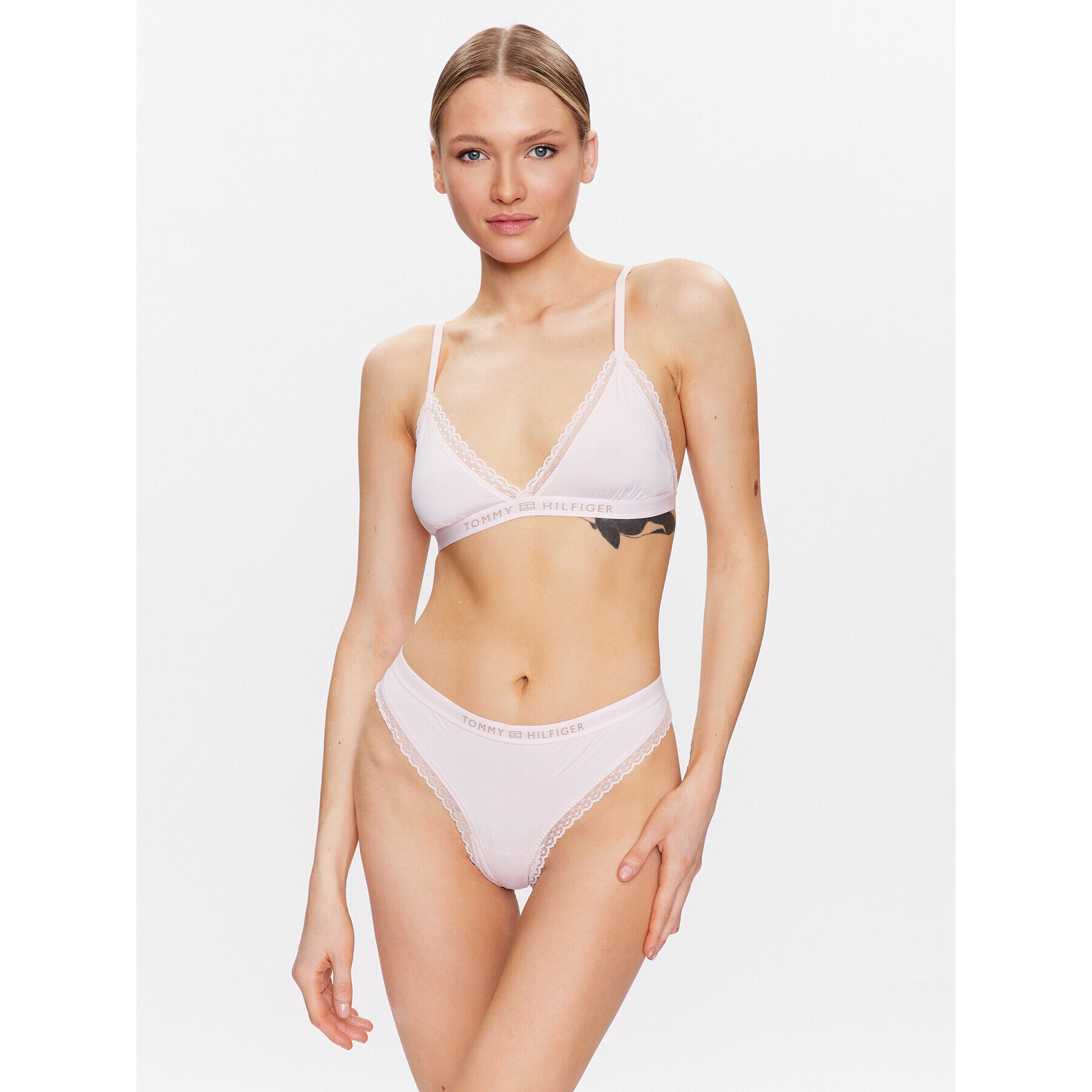 Tommy Hilfiger Sutien Bralette UW0UW04242 Roz - Pled.ro