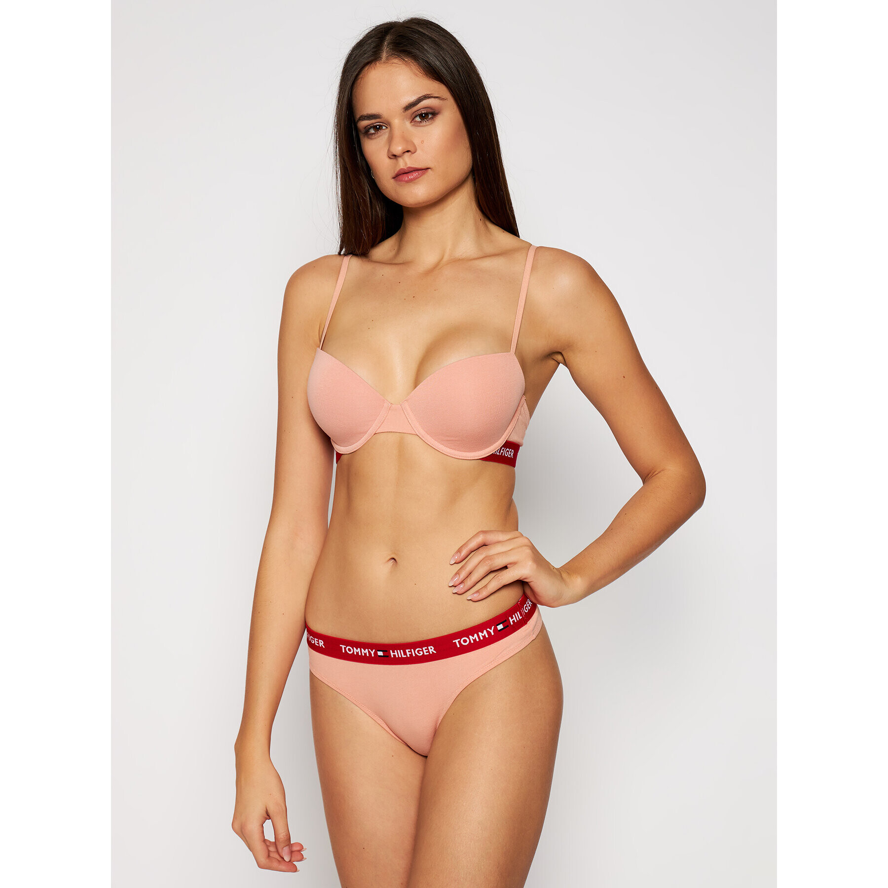 Tommy Hilfiger Sutien cu armătură Demi Bra UW0UW02416 Portocaliu - Pled.ro