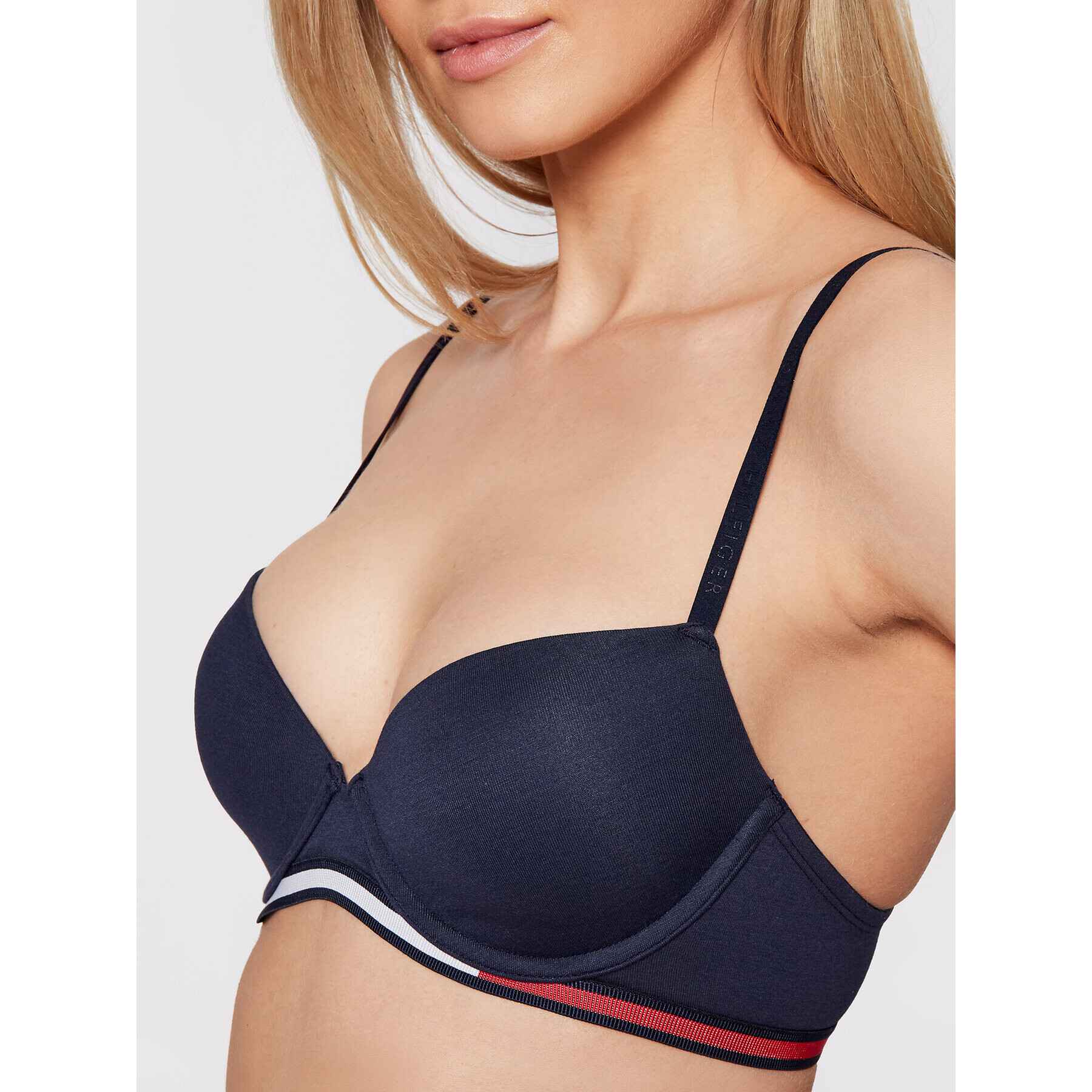 Tommy Hilfiger Sutien cu armătură Modern UW0UW01594 Bleumarin - Pled.ro