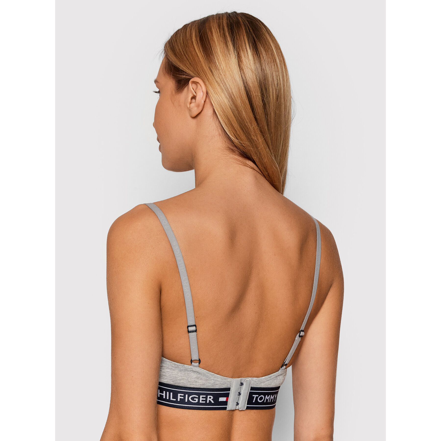 Tommy Hilfiger Sutien cu armătură UW0UW00558 Gri - Pled.ro