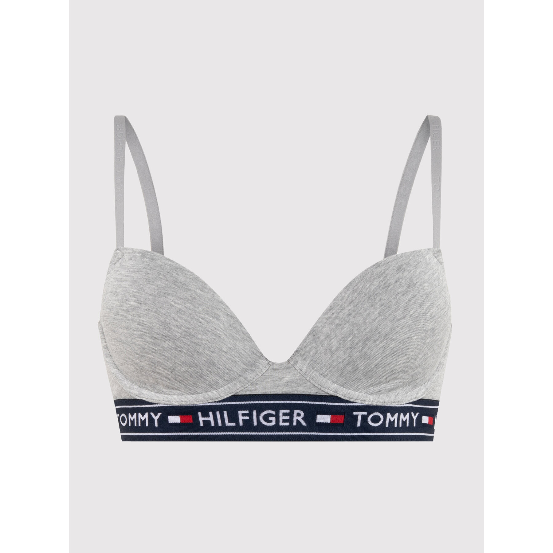 Tommy Hilfiger Sutien cu armătură UW0UW00558 Gri - Pled.ro