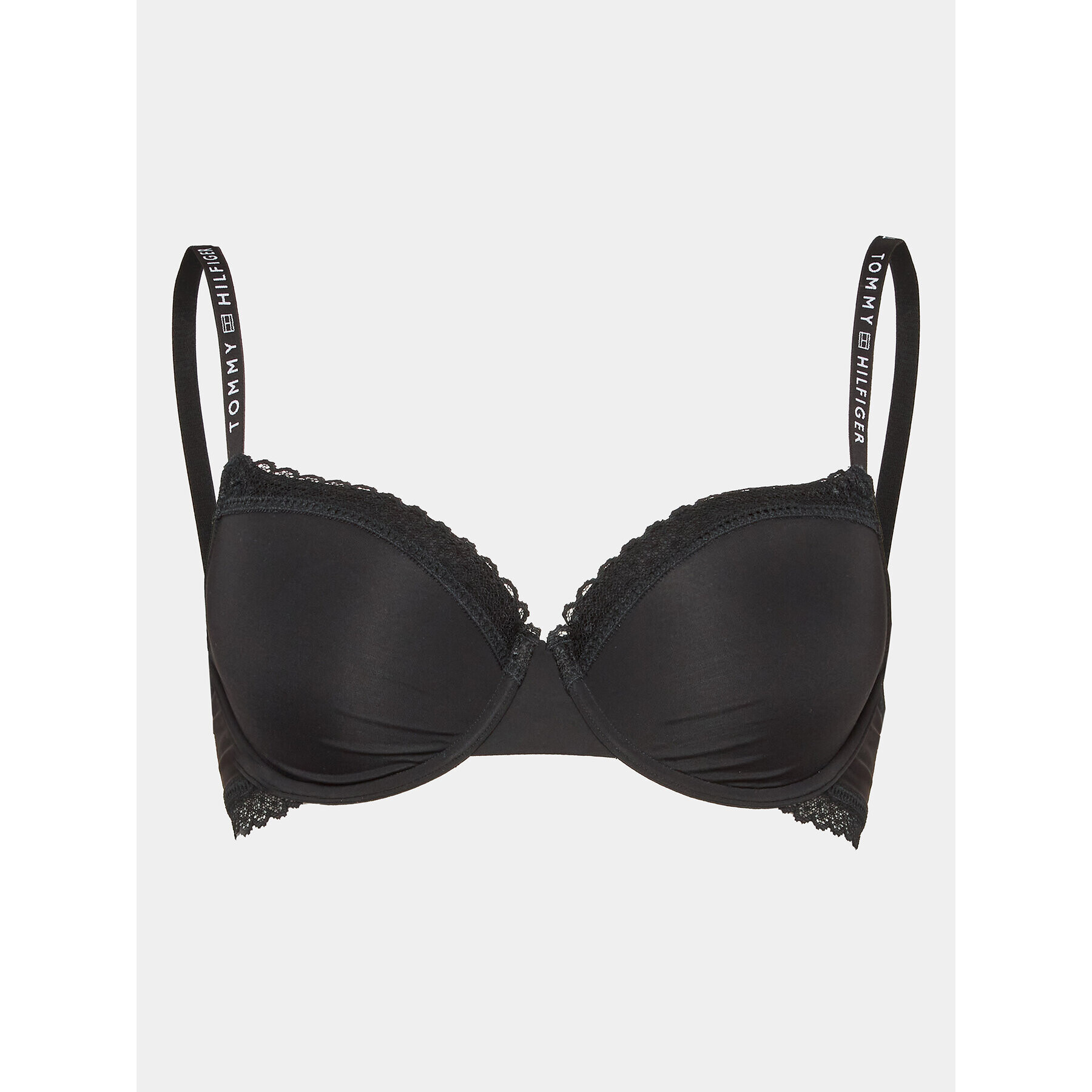 Tommy Hilfiger Sutien cu armătură UW0UW04546 Negru - Pled.ro