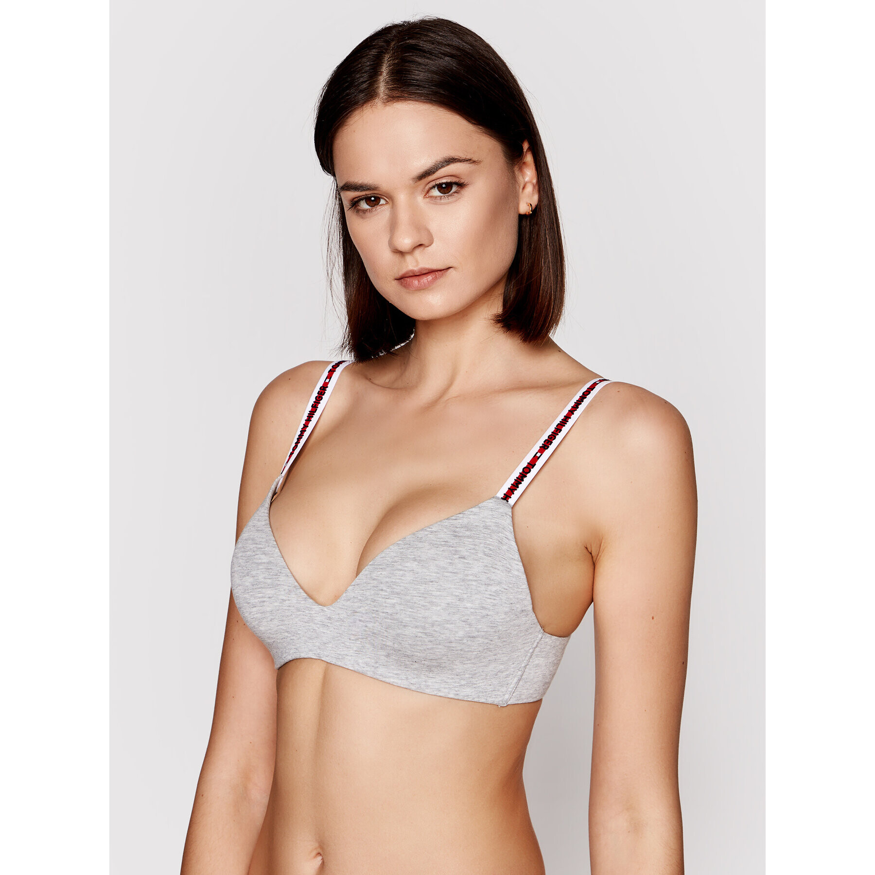 Tommy Hilfiger Sutien fără armătură Lighty Lined UW0UW02413 Gri - Pled.ro