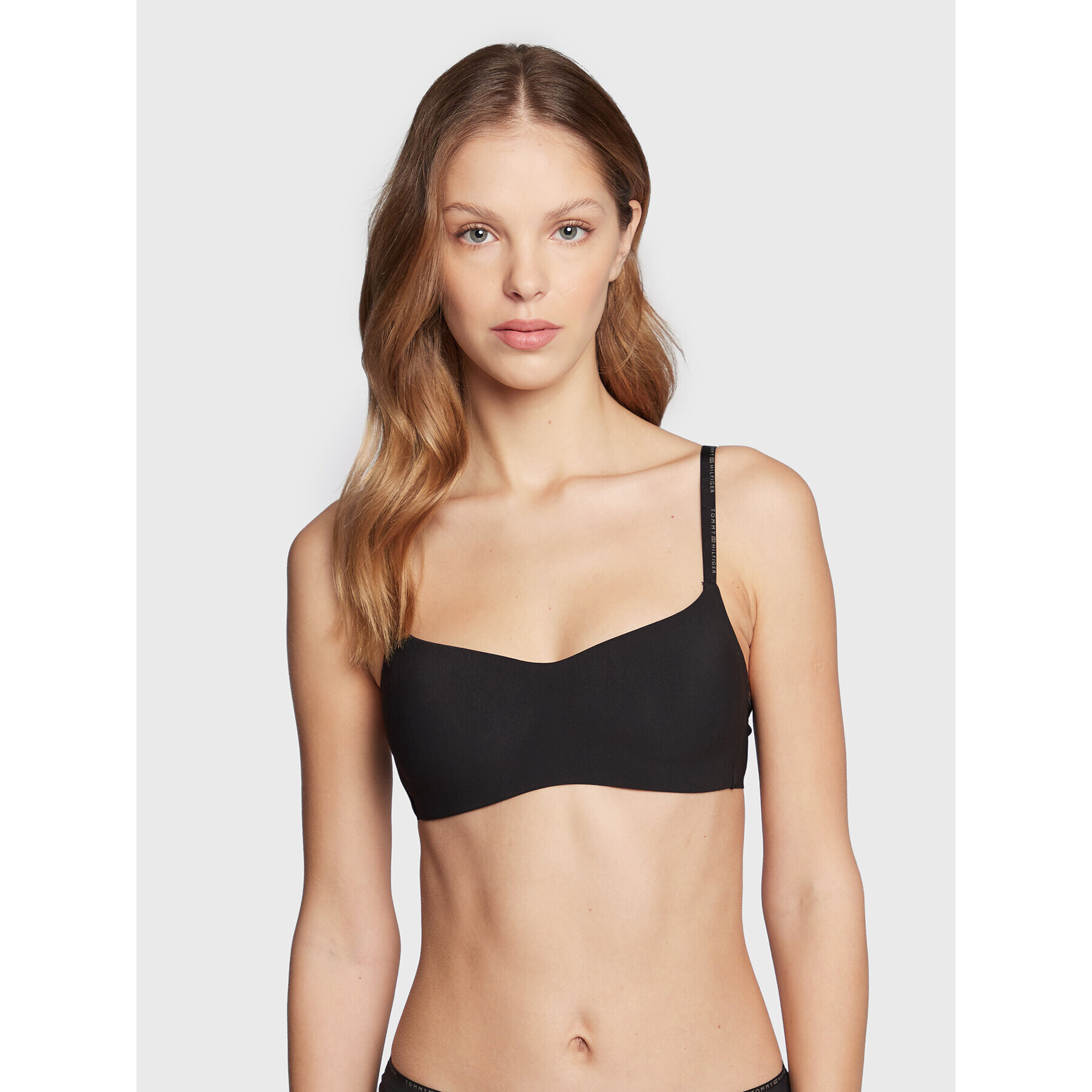 Tommy Hilfiger Sutien fără armătură UW0UW03824 Negru - Pled.ro