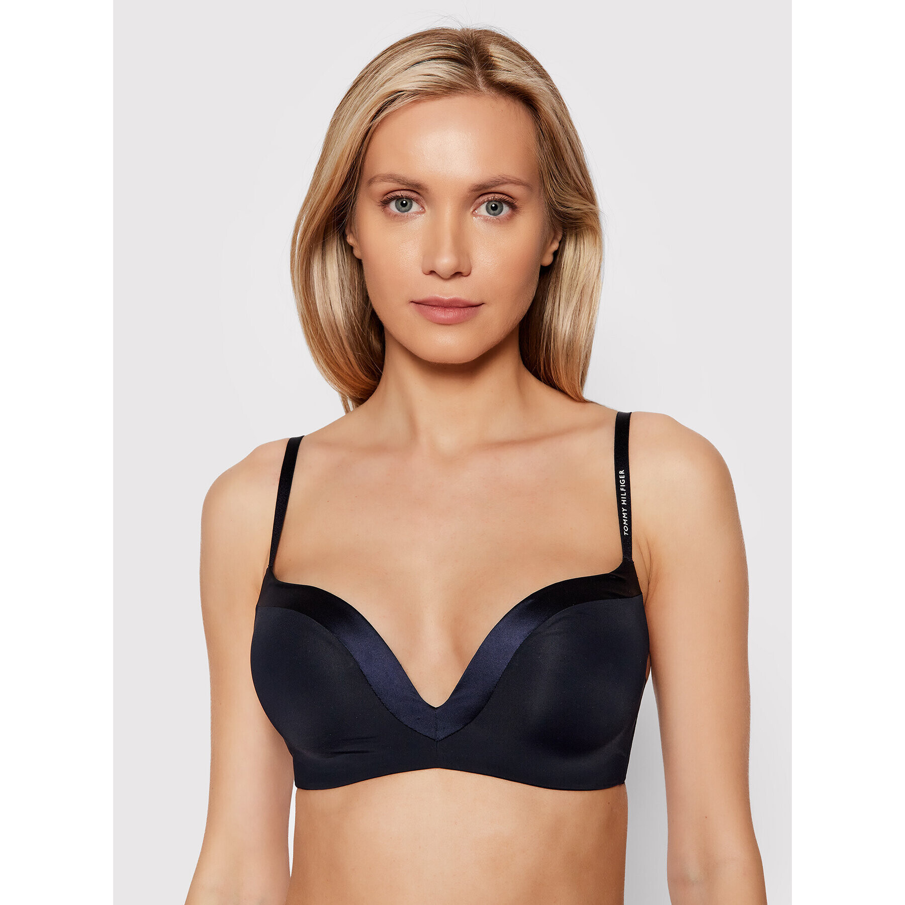 Tommy Hilfiger Sutien Push-up UW0UW03255 Bleumarin - Pled.ro