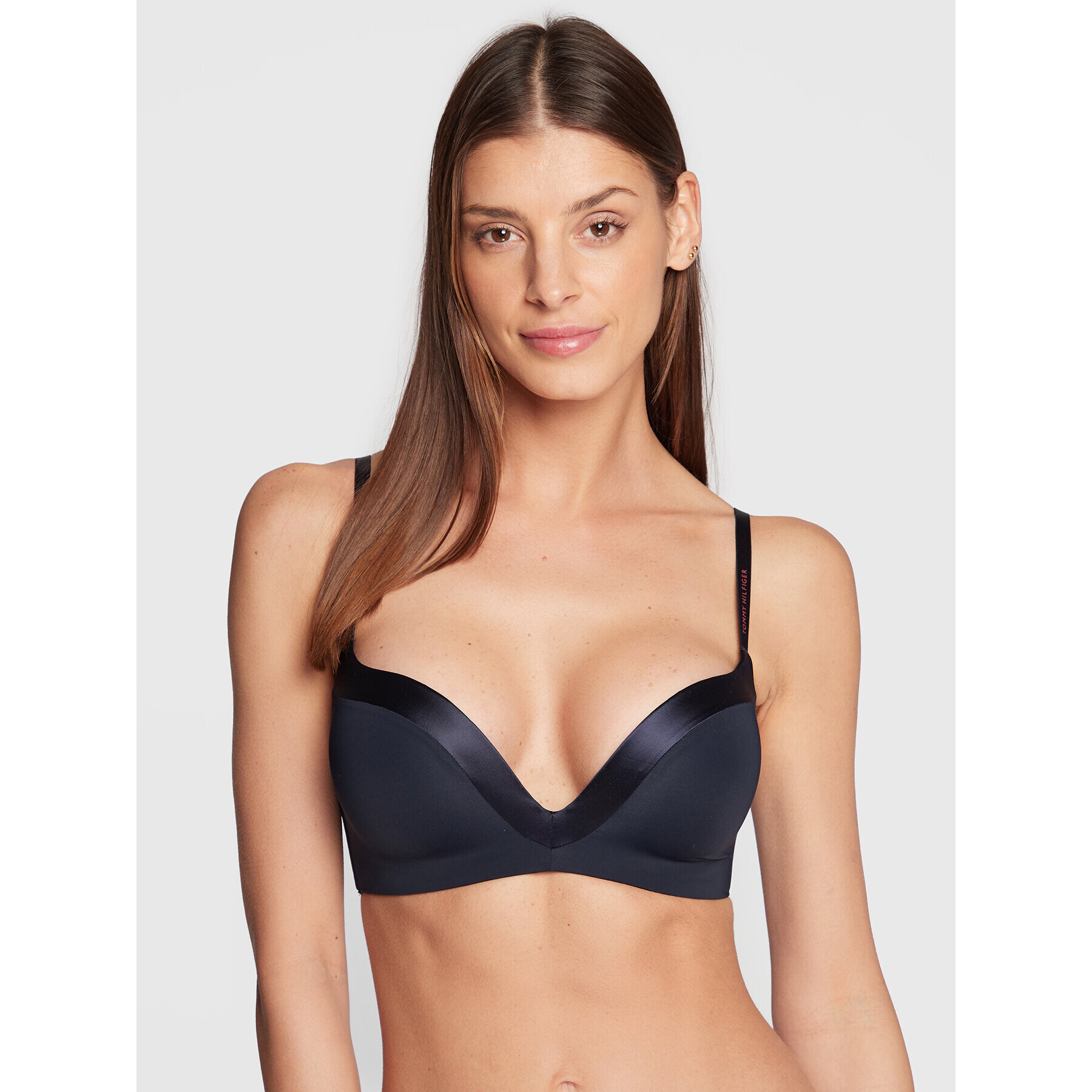 Tommy Hilfiger Sutien Push-up UW0UW03255 Bleumarin - Pled.ro