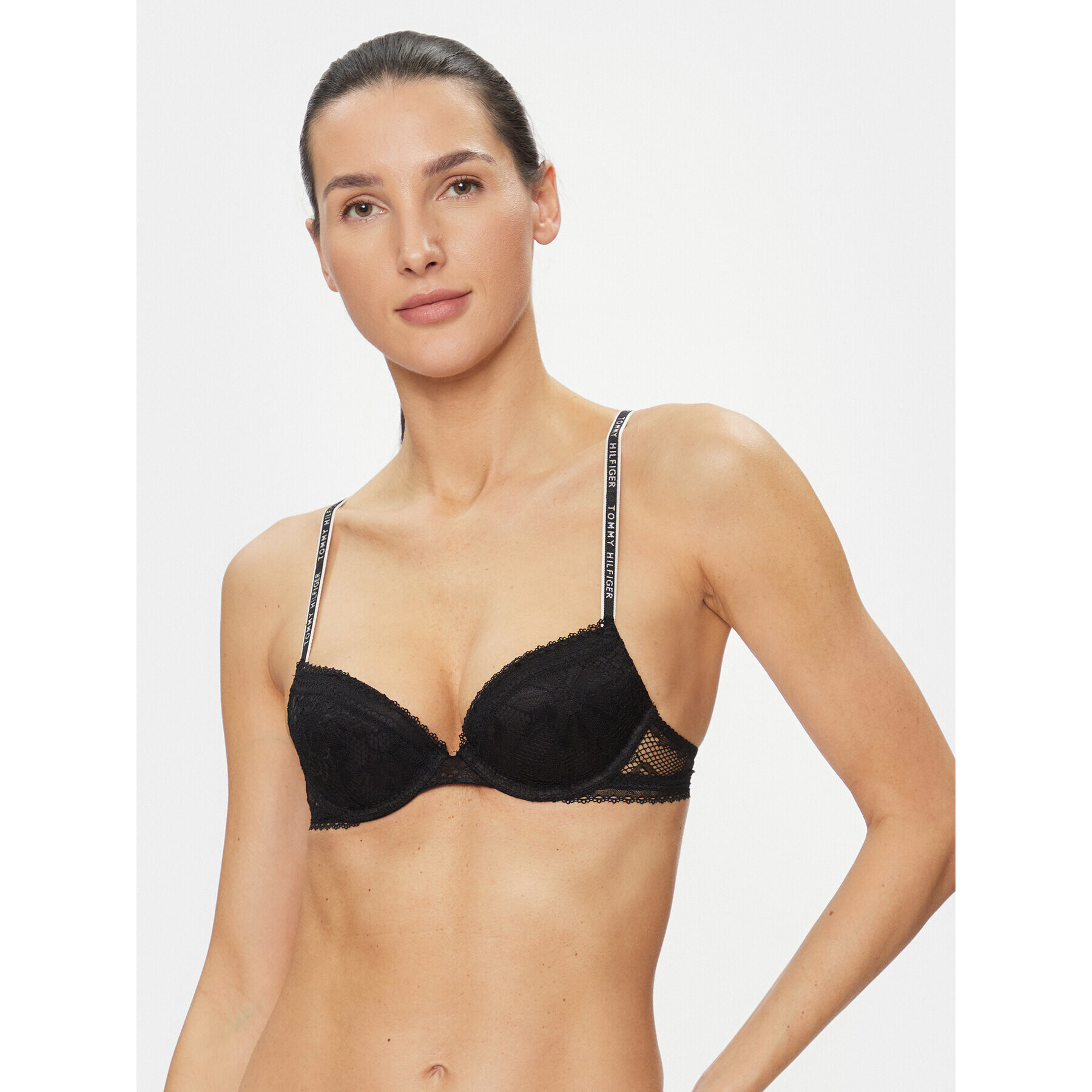 Tommy Hilfiger Sutien Push-up UW0UW04755 Negru - Pled.ro