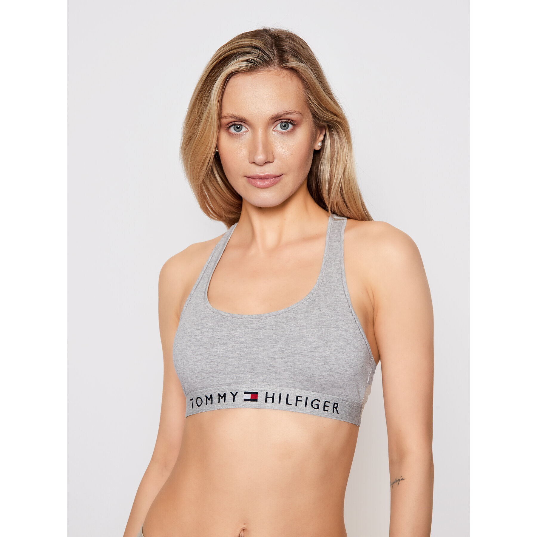 Tommy Hilfiger Sutien top Bralette UW0UW02037 Gri - Pled.ro