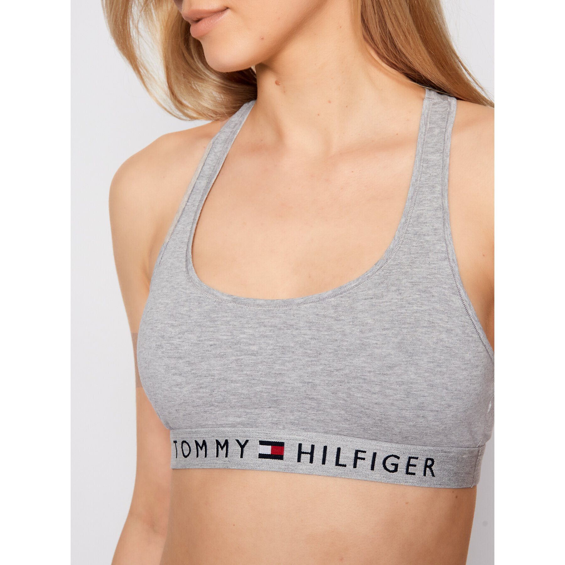 Tommy Hilfiger Sutien top Bralette UW0UW02037 Gri - Pled.ro