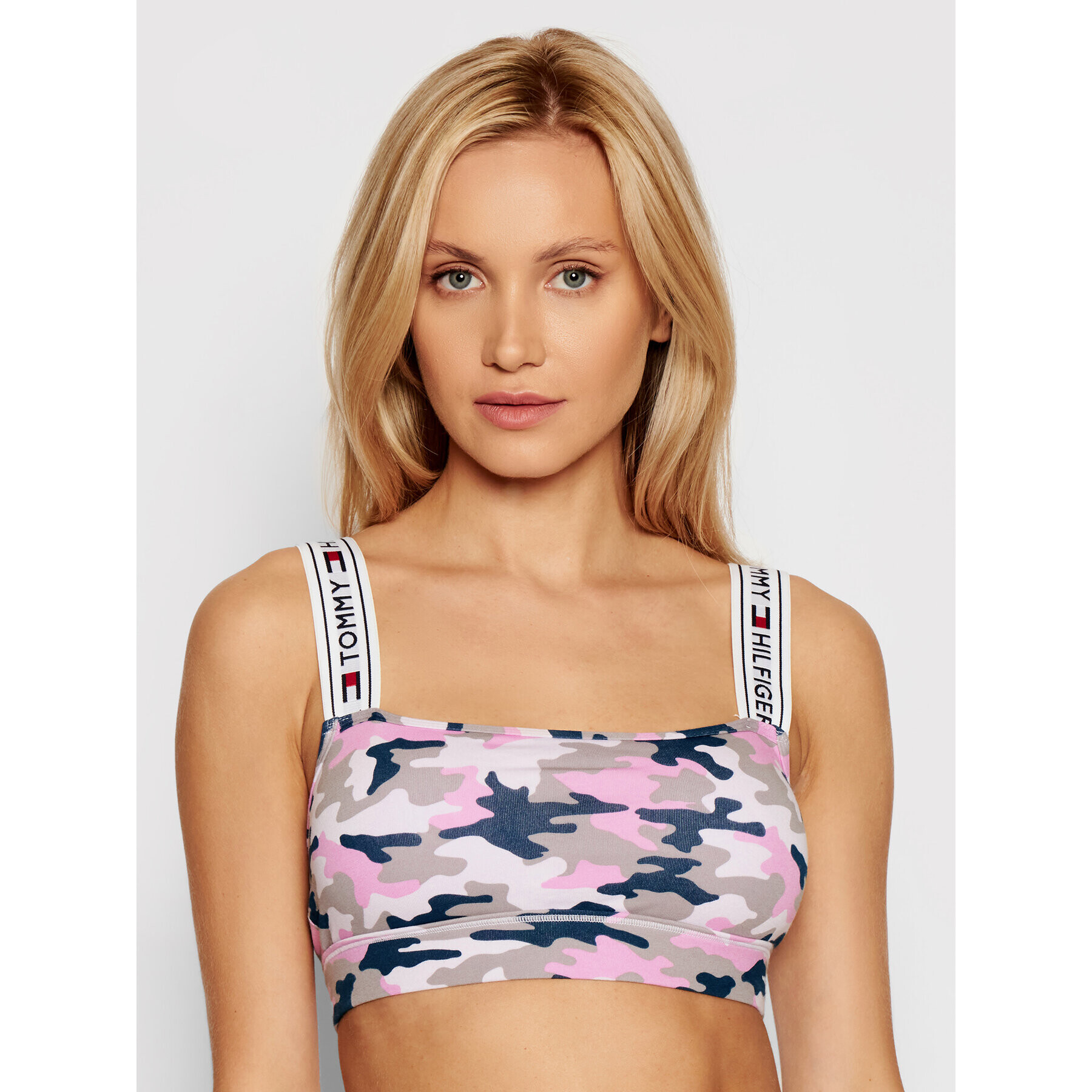 Tommy Hilfiger Sutien top Camo UW0UW02724 Roz - Pled.ro