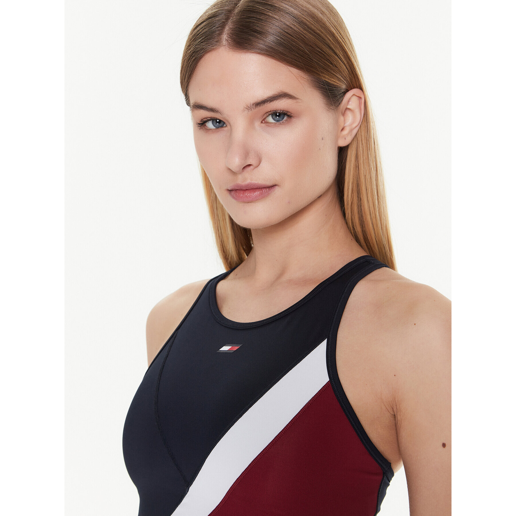 Tommy Hilfiger Sutien top Colorblock S10S101589 Bleumarin - Pled.ro