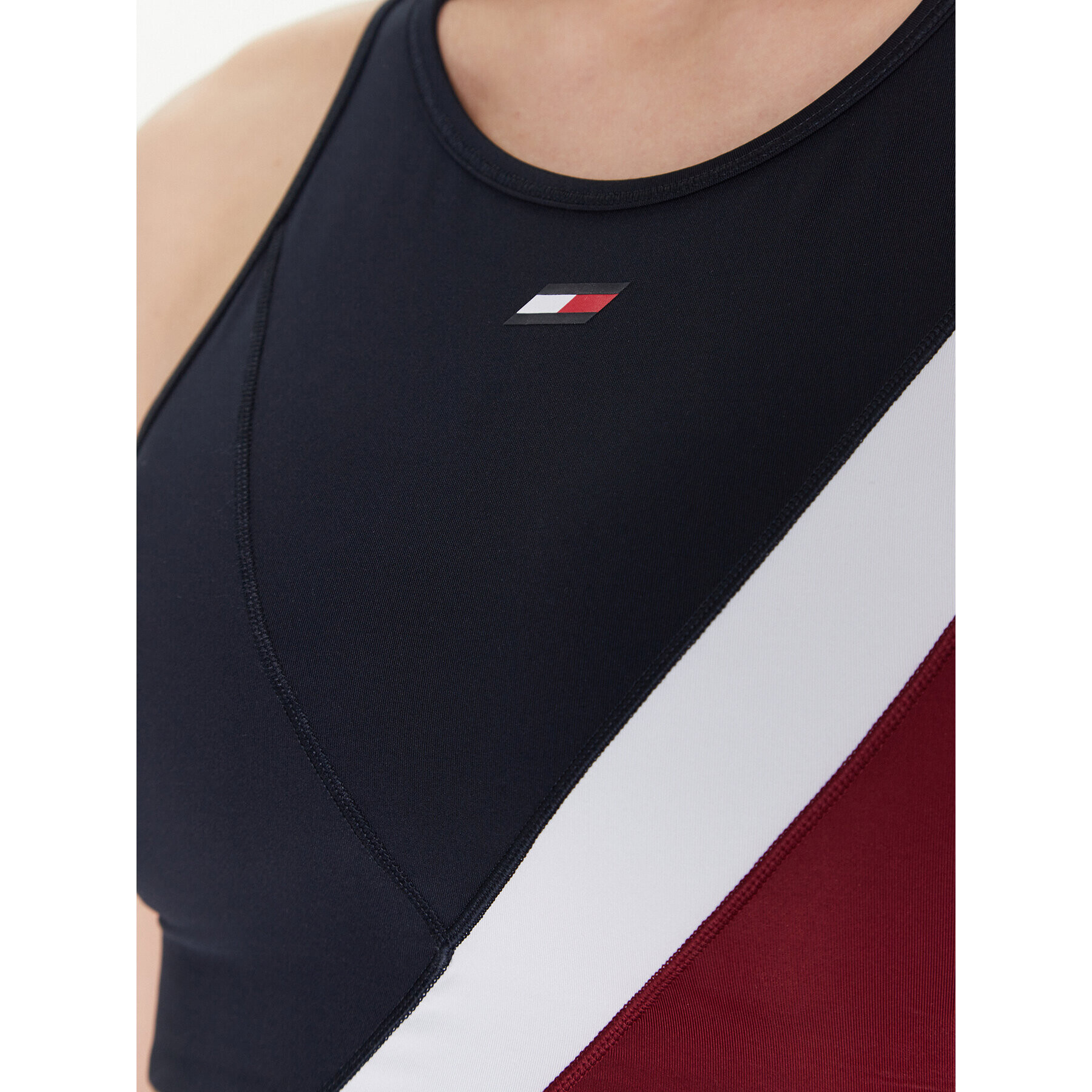 Tommy Hilfiger Sutien top Colorblock S10S101589 Bleumarin - Pled.ro