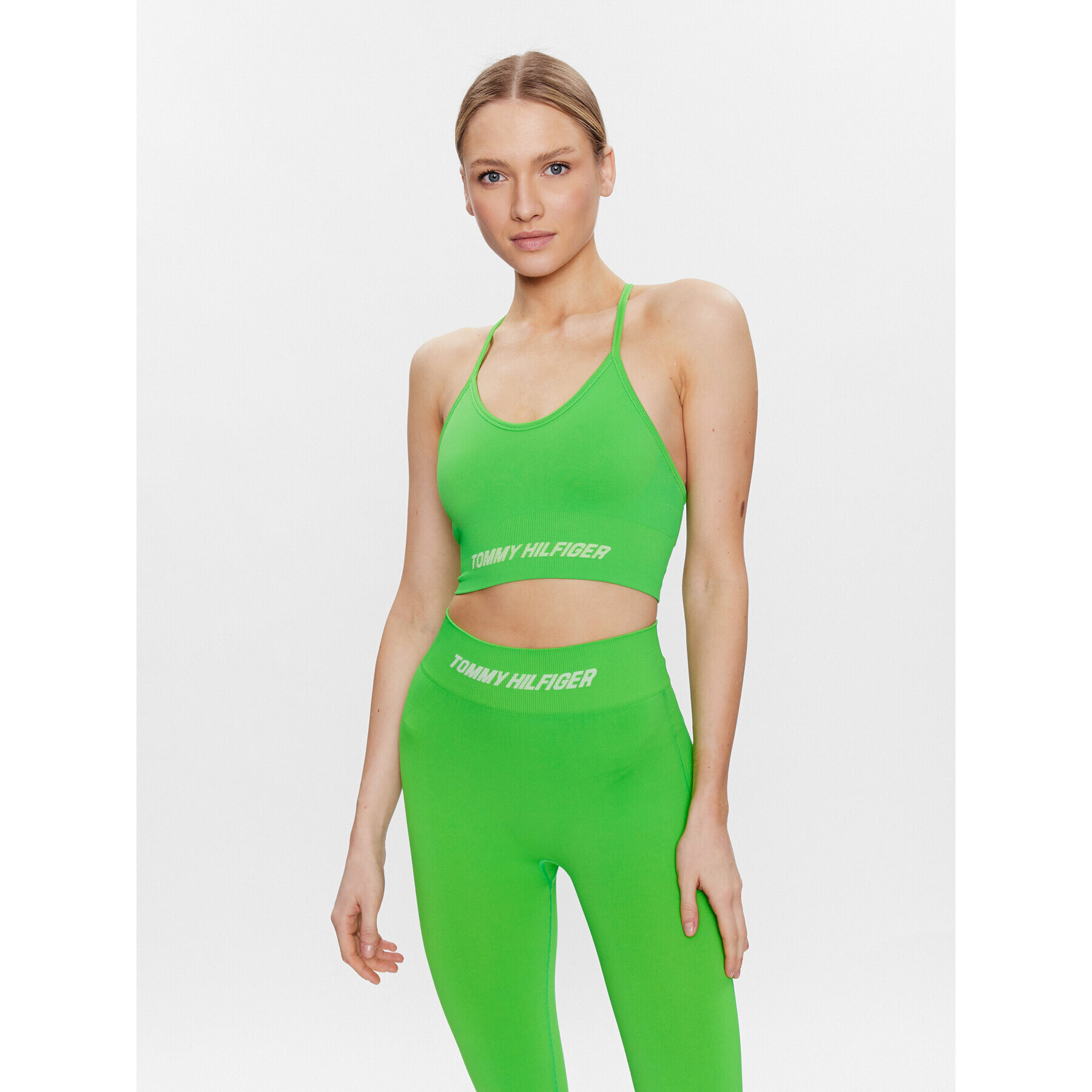 Tommy Hilfiger Sutien top Essentials S10S101628 Verde - Pled.ro