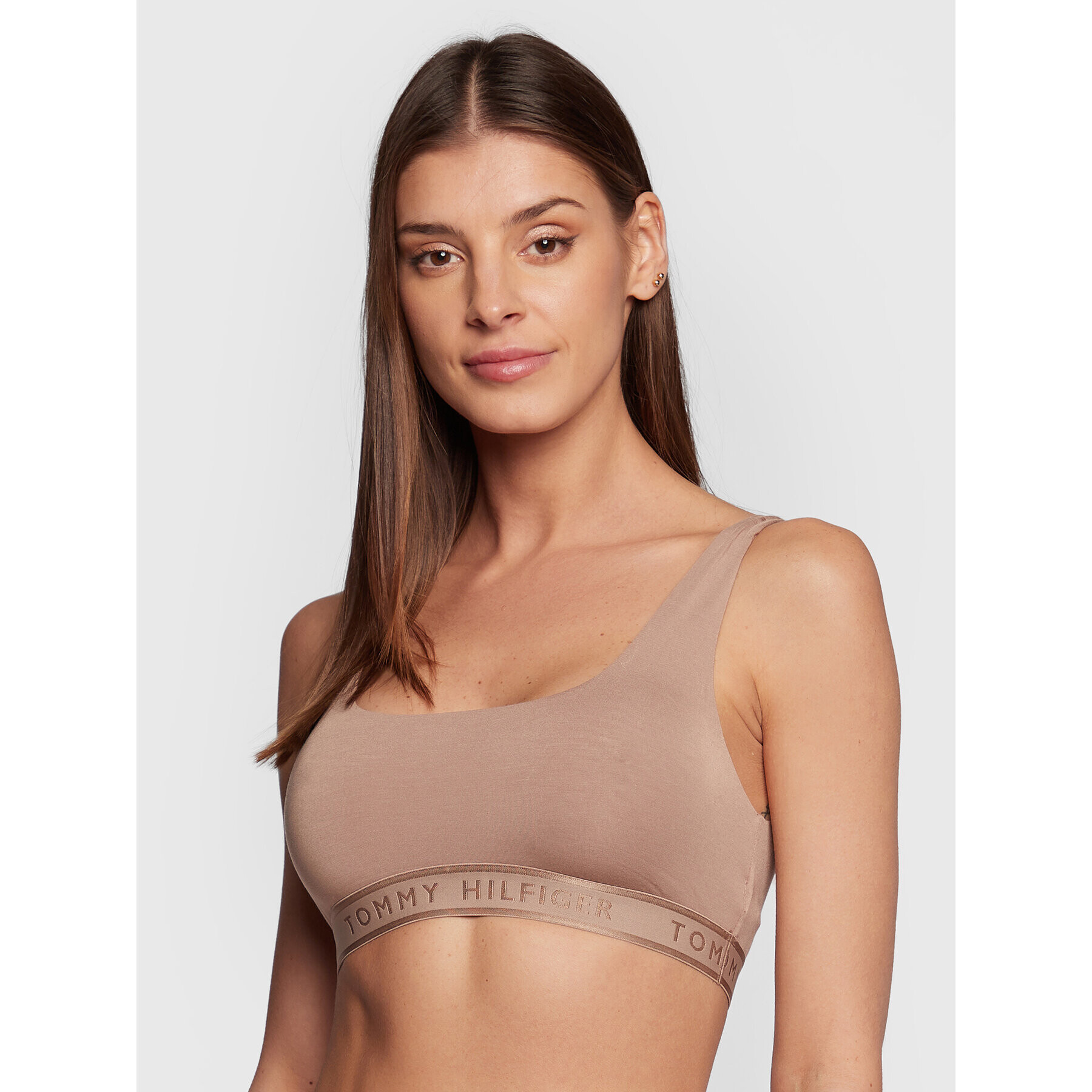 Tommy Hilfiger Sutien top Unlined UW0UW03804 Bej - Pled.ro