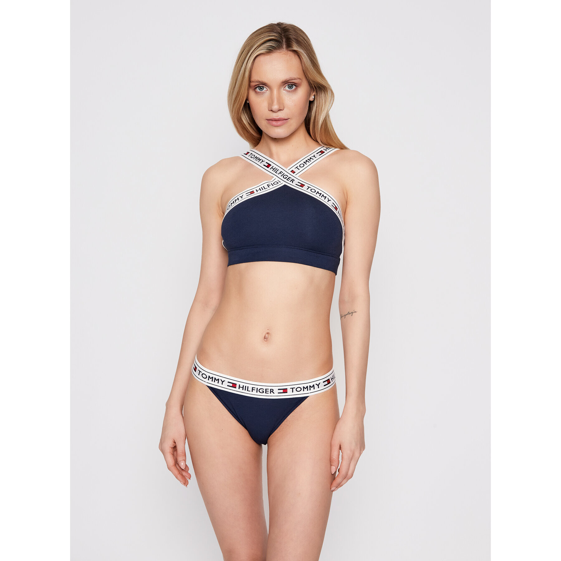 Tommy Hilfiger Sutien top UW0UW00551 Bleumarin - Pled.ro