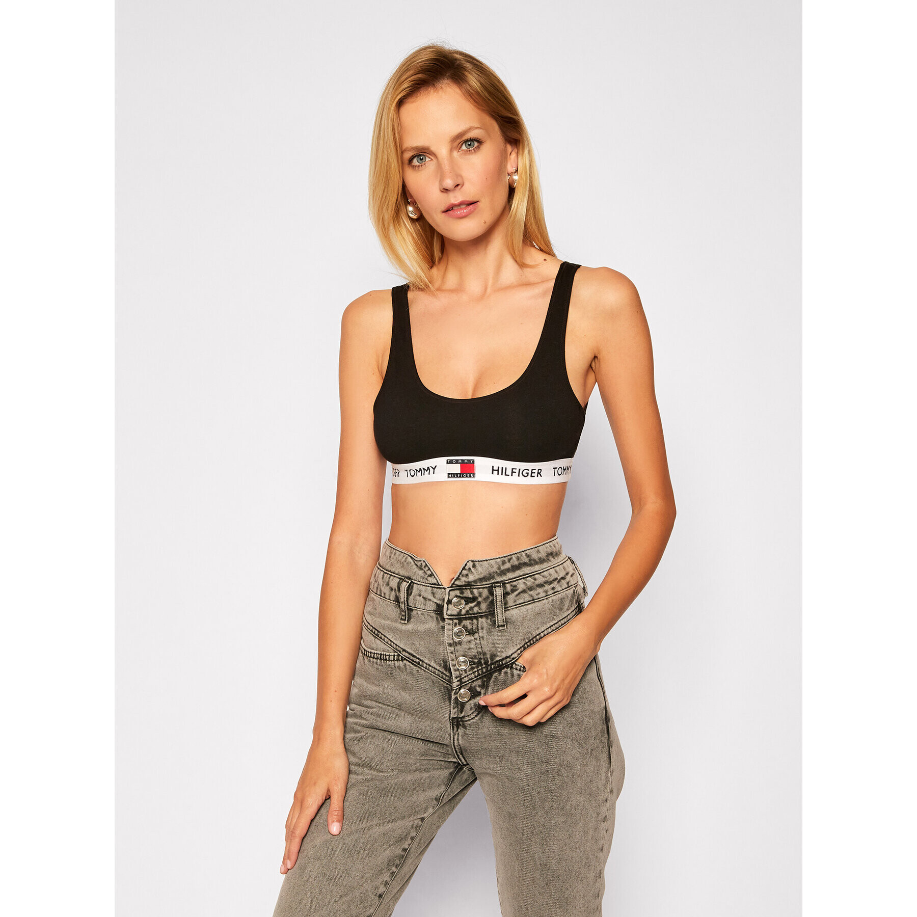 Tommy Hilfiger Sutien top UW0UW02225 Negru - Pled.ro