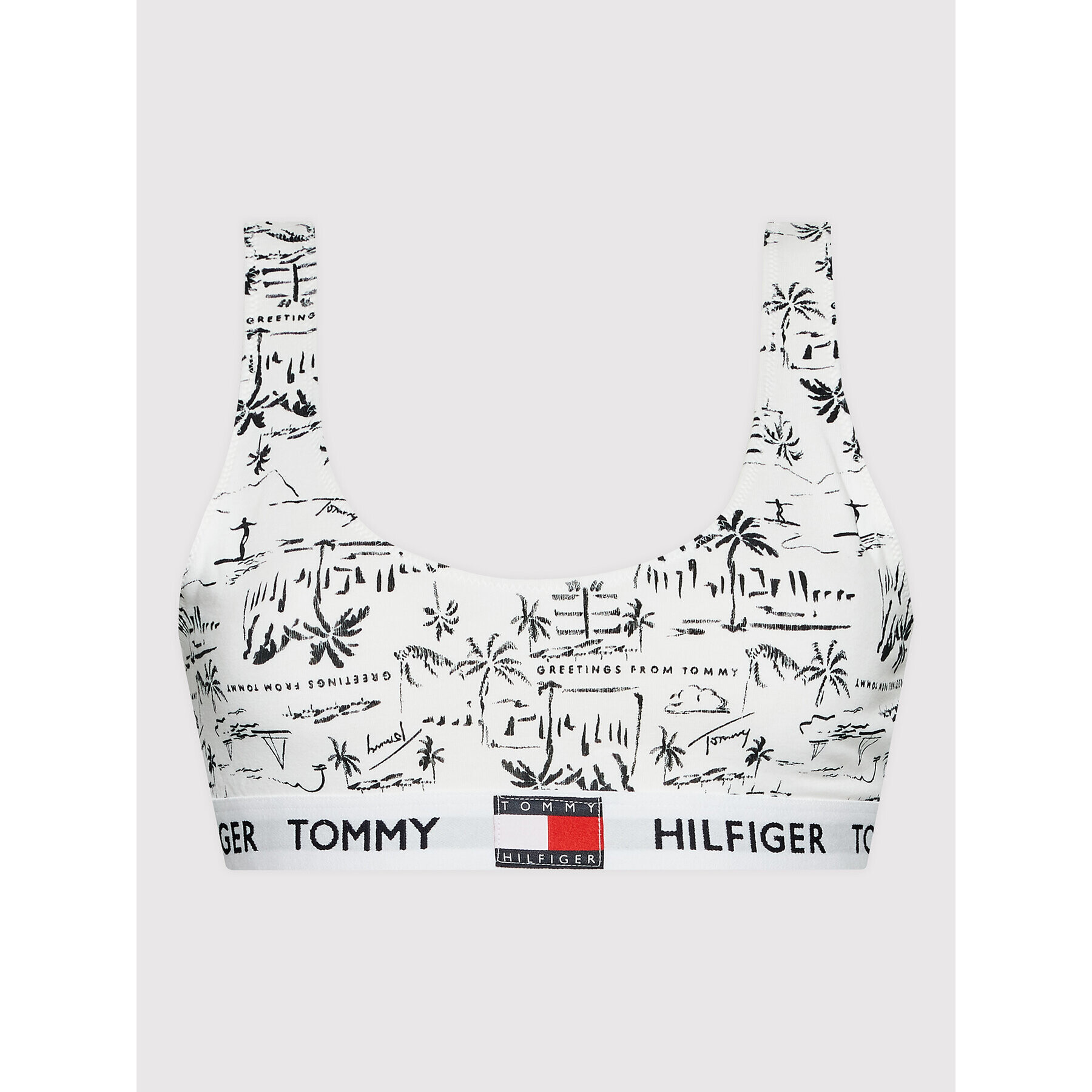 Tommy Hilfiger Sutien top UW0UW02246 Alb - Pled.ro