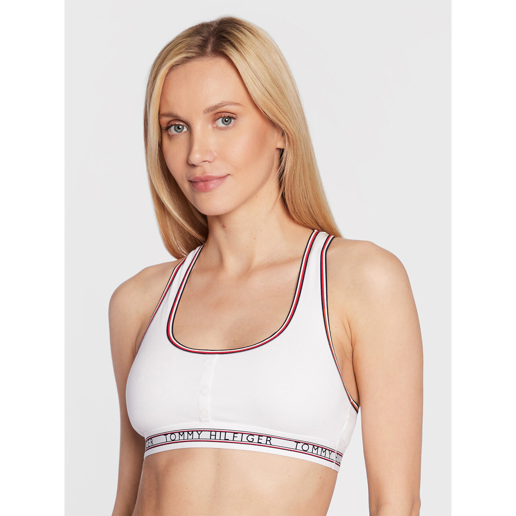 Tommy Hilfiger Sutien top UW0UW03503 Alb - Pled.ro