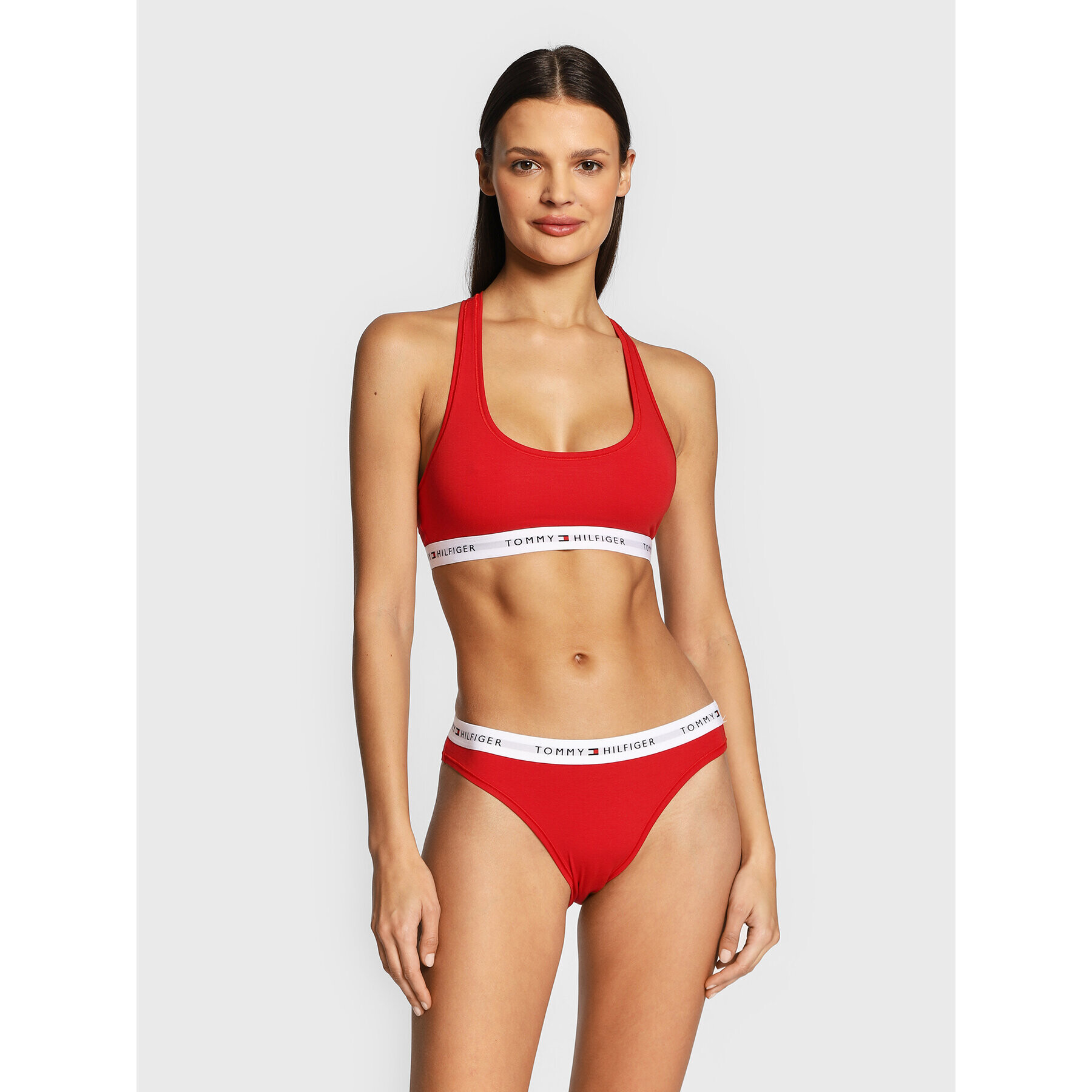 Tommy Hilfiger Sutien top UW0UW03820 Roșu - Pled.ro