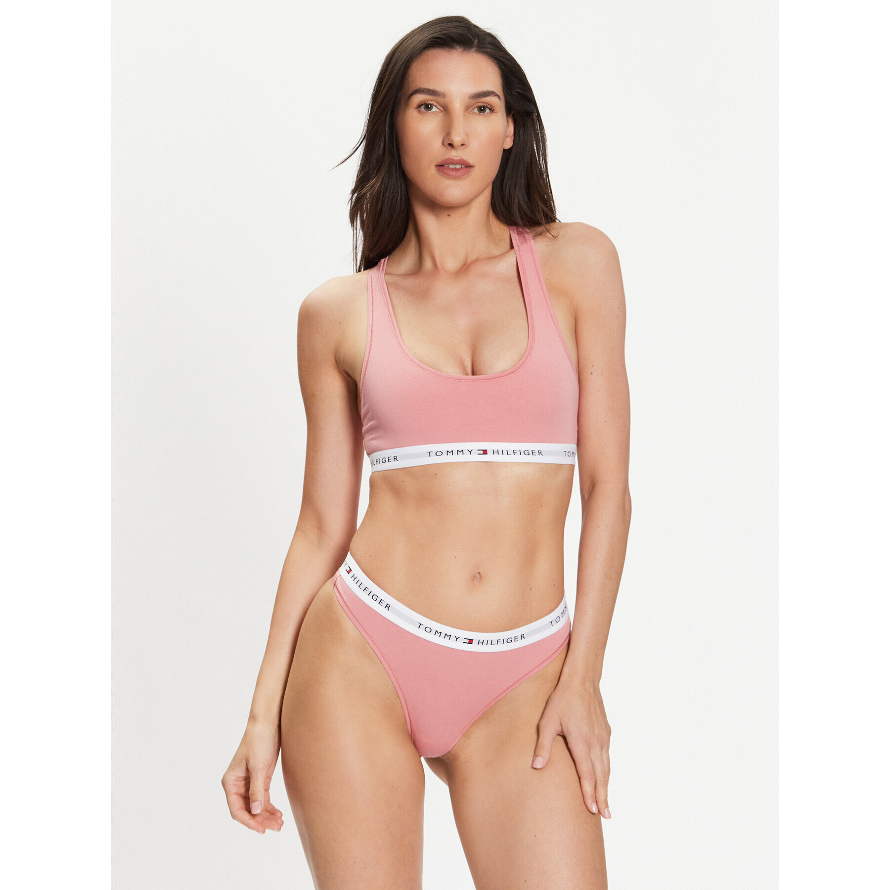 Tommy Hilfiger Sutien top UW0UW03820 Roz - Pled.ro