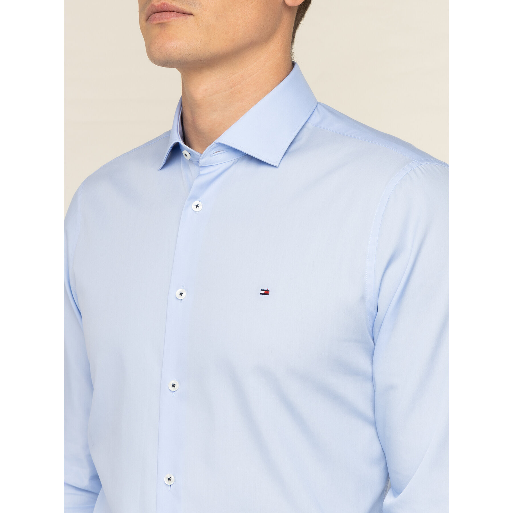 Tommy Hilfiger Tailored Cămașă Poplin Classic TT0TT06391 Albastru Slim Fit - Pled.ro