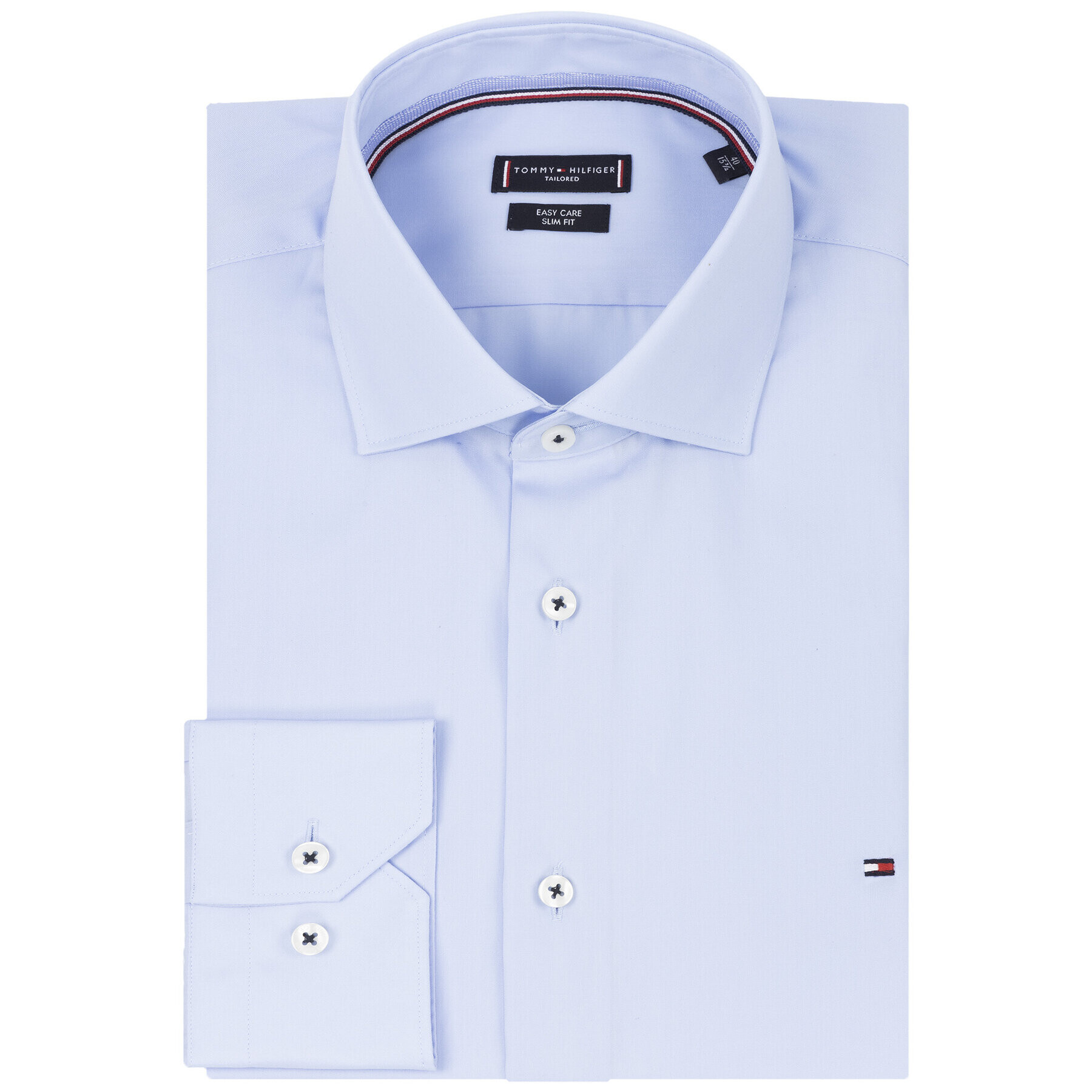 Tommy Hilfiger Tailored Cămașă Poplin Classic TT0TT06391 Albastru Slim Fit - Pled.ro