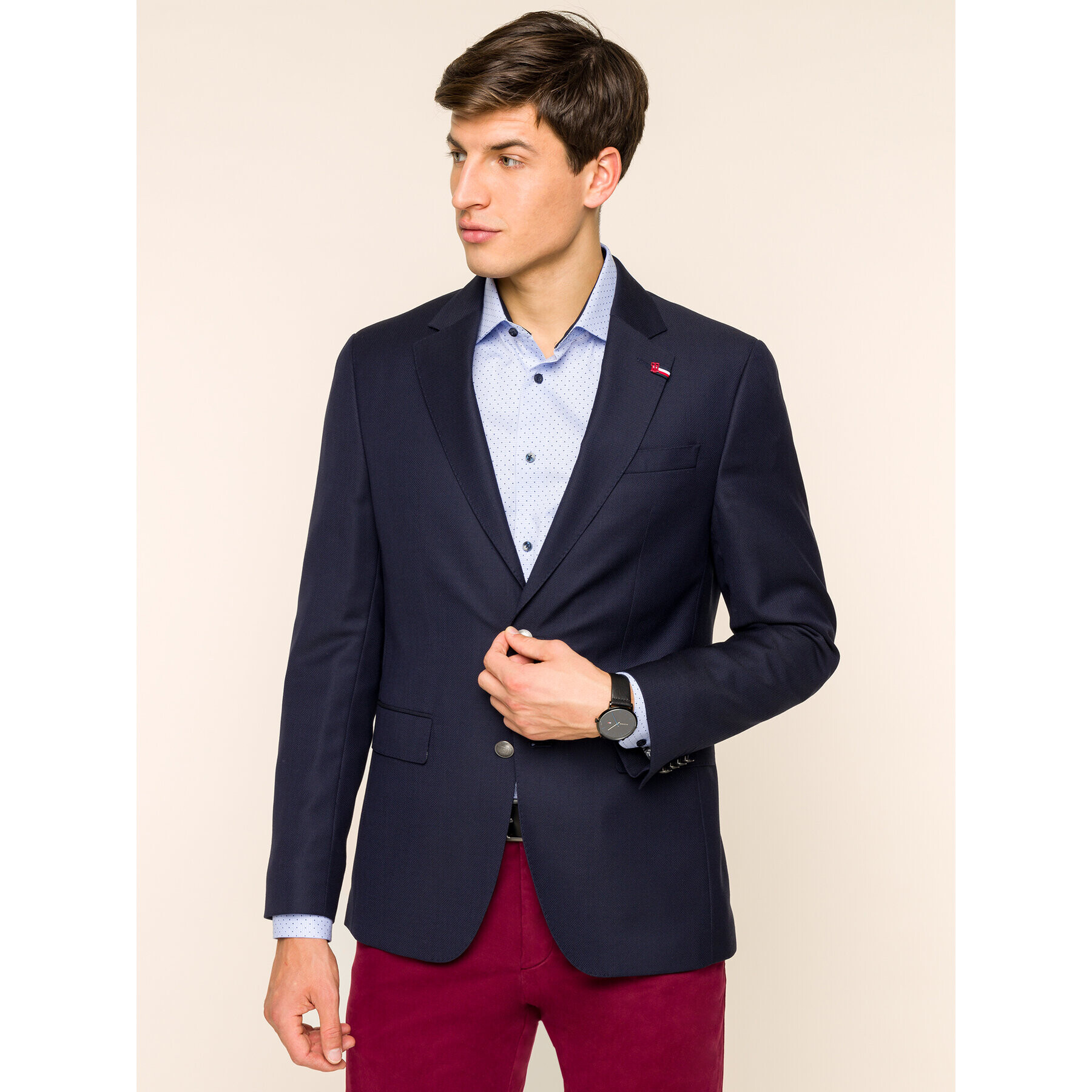 Tommy Hilfiger Tailored Sacou TT0TT02201 Bleumarin Regular Fit - Pled.ro