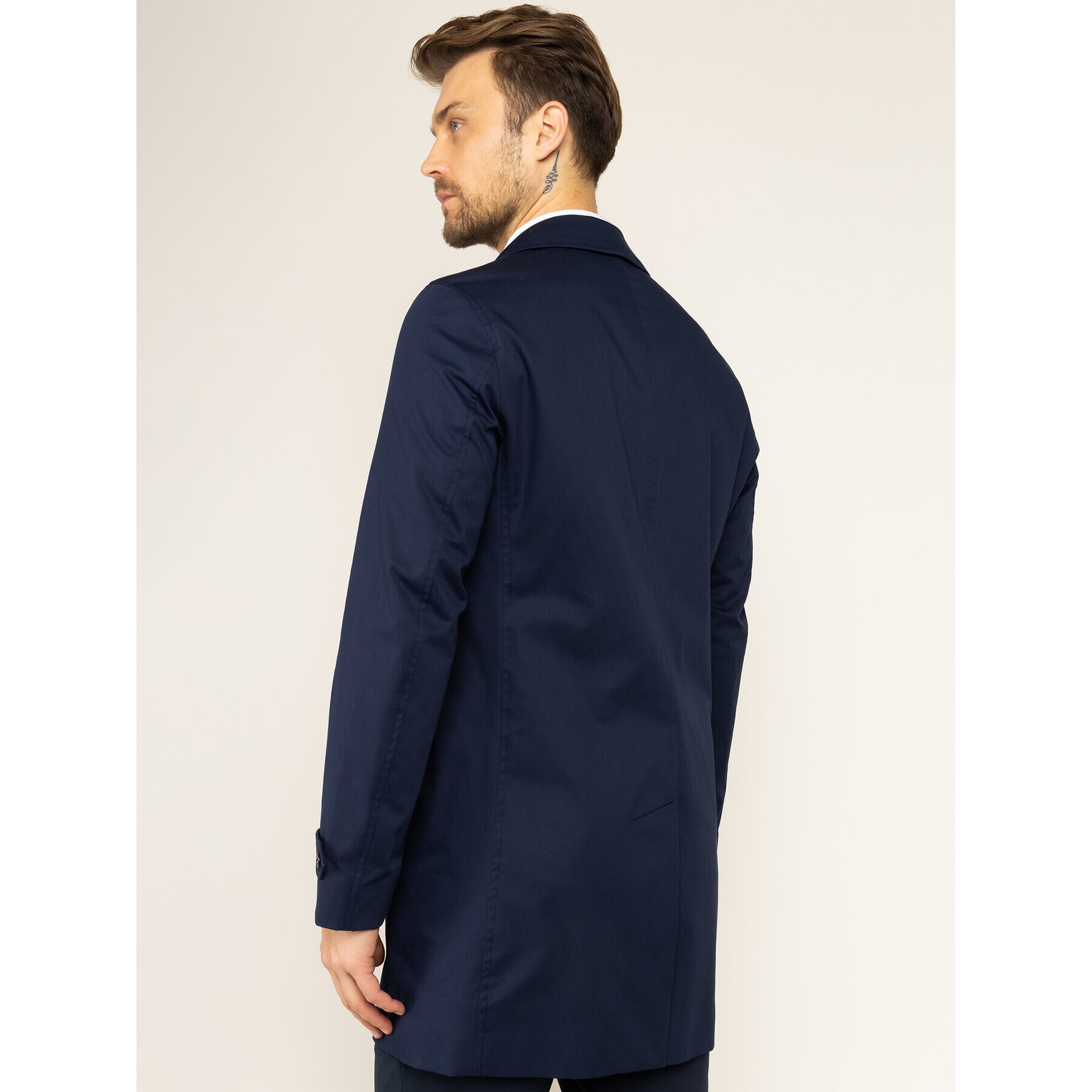 Tommy Hilfiger Tailored Trench Car TT0TT06368 Bleumarin Regular Fit - Pled.ro