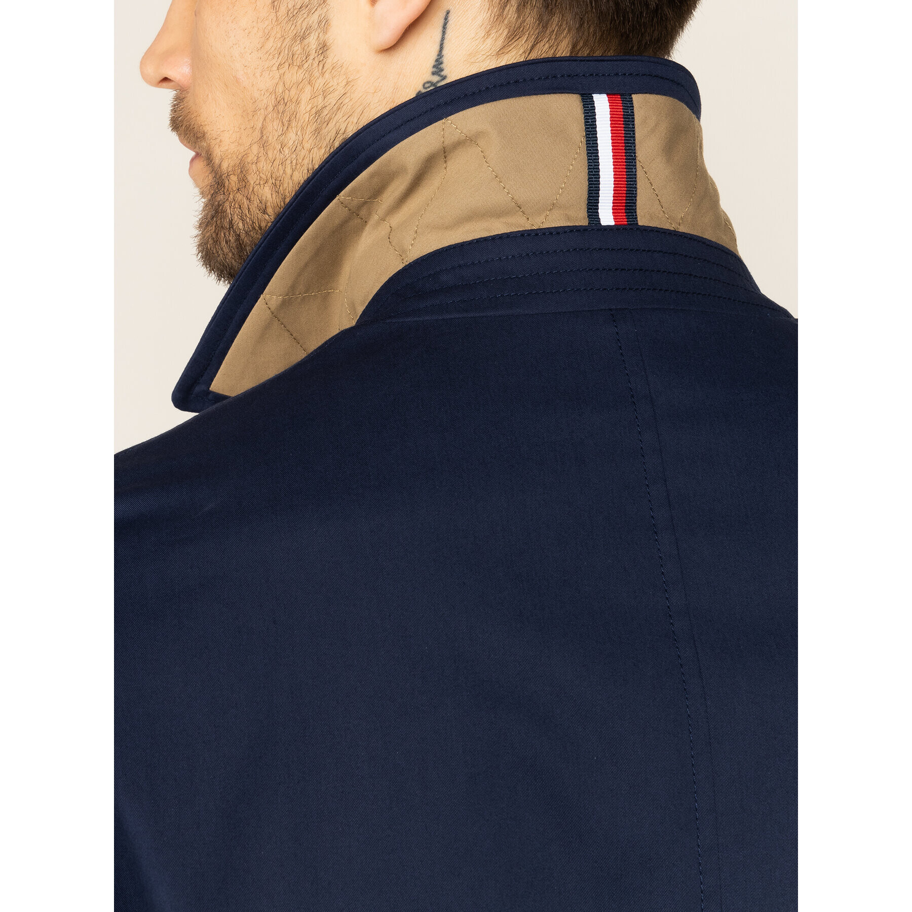 Tommy Hilfiger Tailored Trench Car TT0TT06368 Bleumarin Regular Fit - Pled.ro