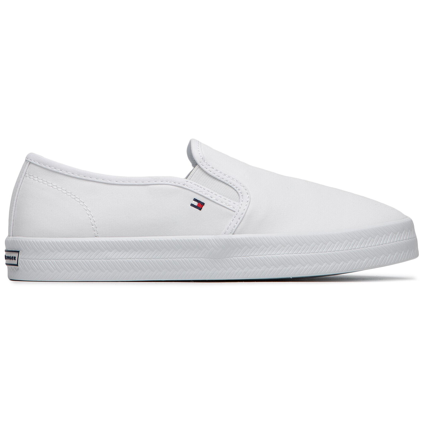 Tommy Hilfiger Teniși Essential Nautical Slip On FW0FW05535 Alb - Pled.ro