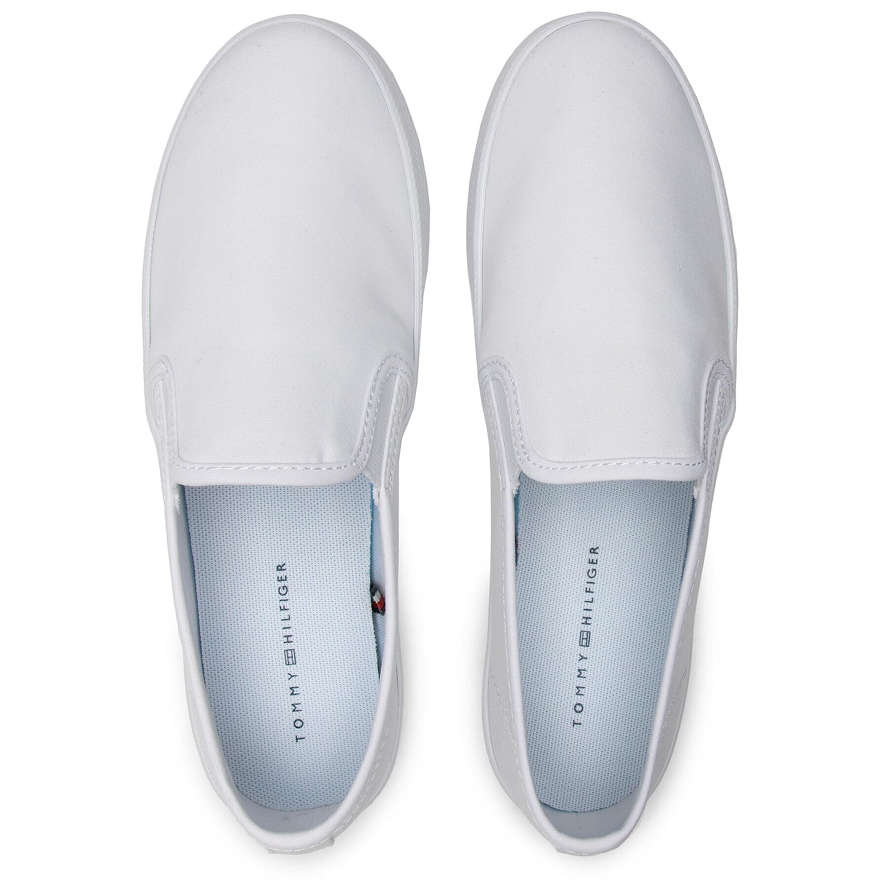 Tommy Hilfiger Teniși Essential Nautical Slip On FW0FW05535 Alb - Pled.ro