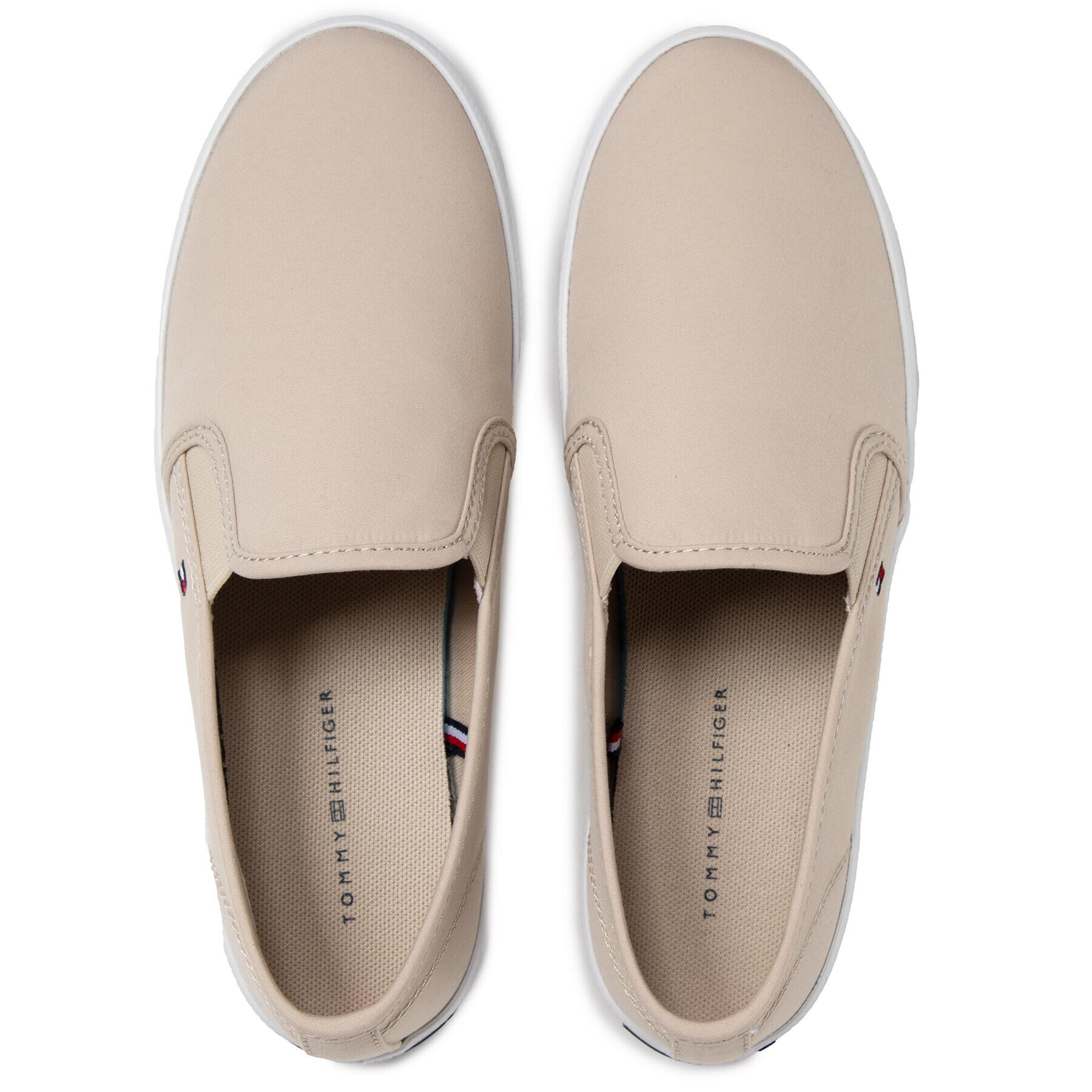 Tommy Hilfiger Teniși Essential Nautical Slip On FW0FW05535 Bej - Pled.ro