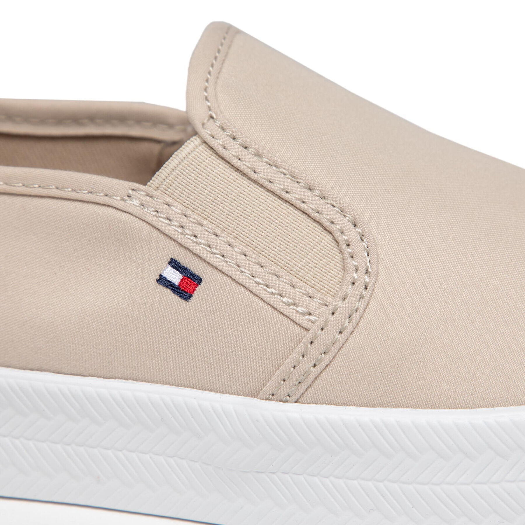 Tommy Hilfiger Teniși Essential Nautical Slip On FW0FW05535 Bej - Pled.ro