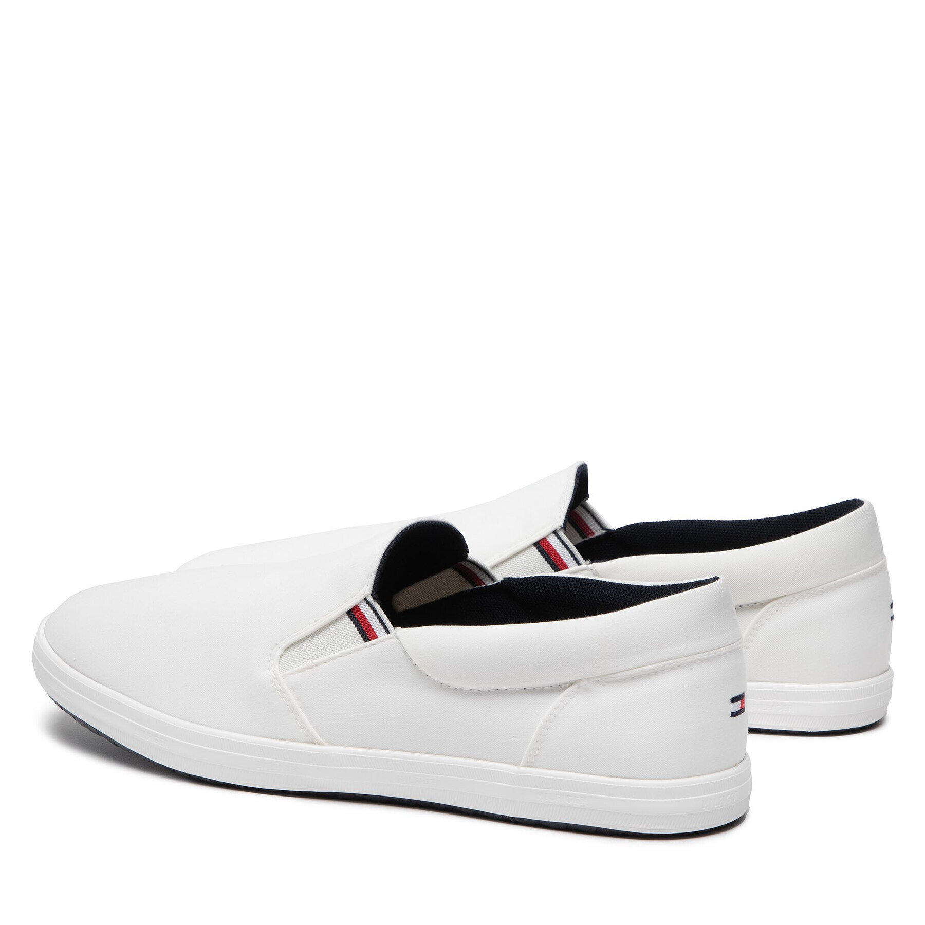 Tommy Hilfiger Teniși Essential Slip On Chambray Vulc FM0FM03994 Alb - Pled.ro