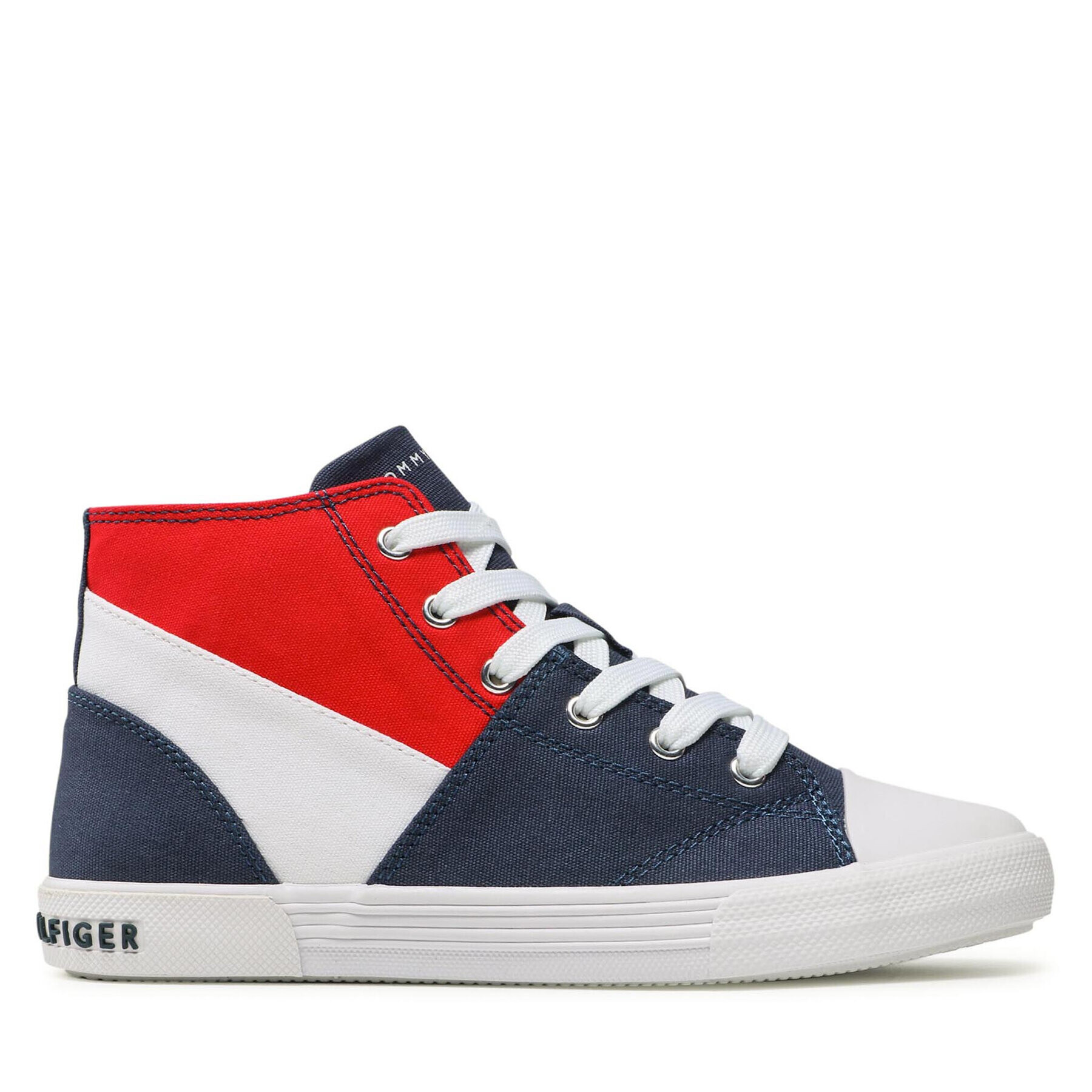 Tommy Hilfiger Teniși High Lace Up Sneaker T3X4-32061-0890 S Bleumarin - Pled.ro