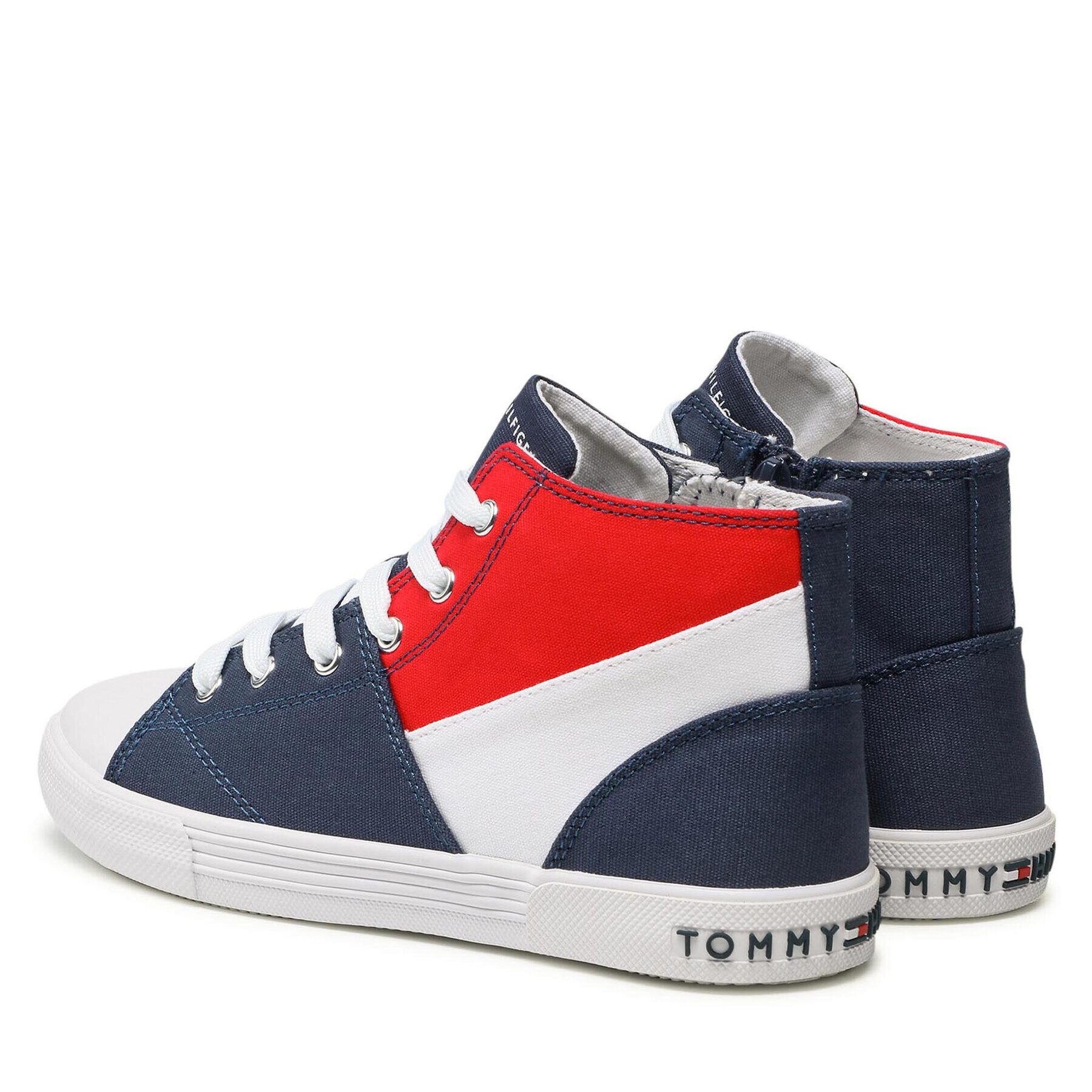 Tommy Hilfiger Teniși High Lace Up Sneaker T3X4-32061-0890 S Bleumarin - Pled.ro