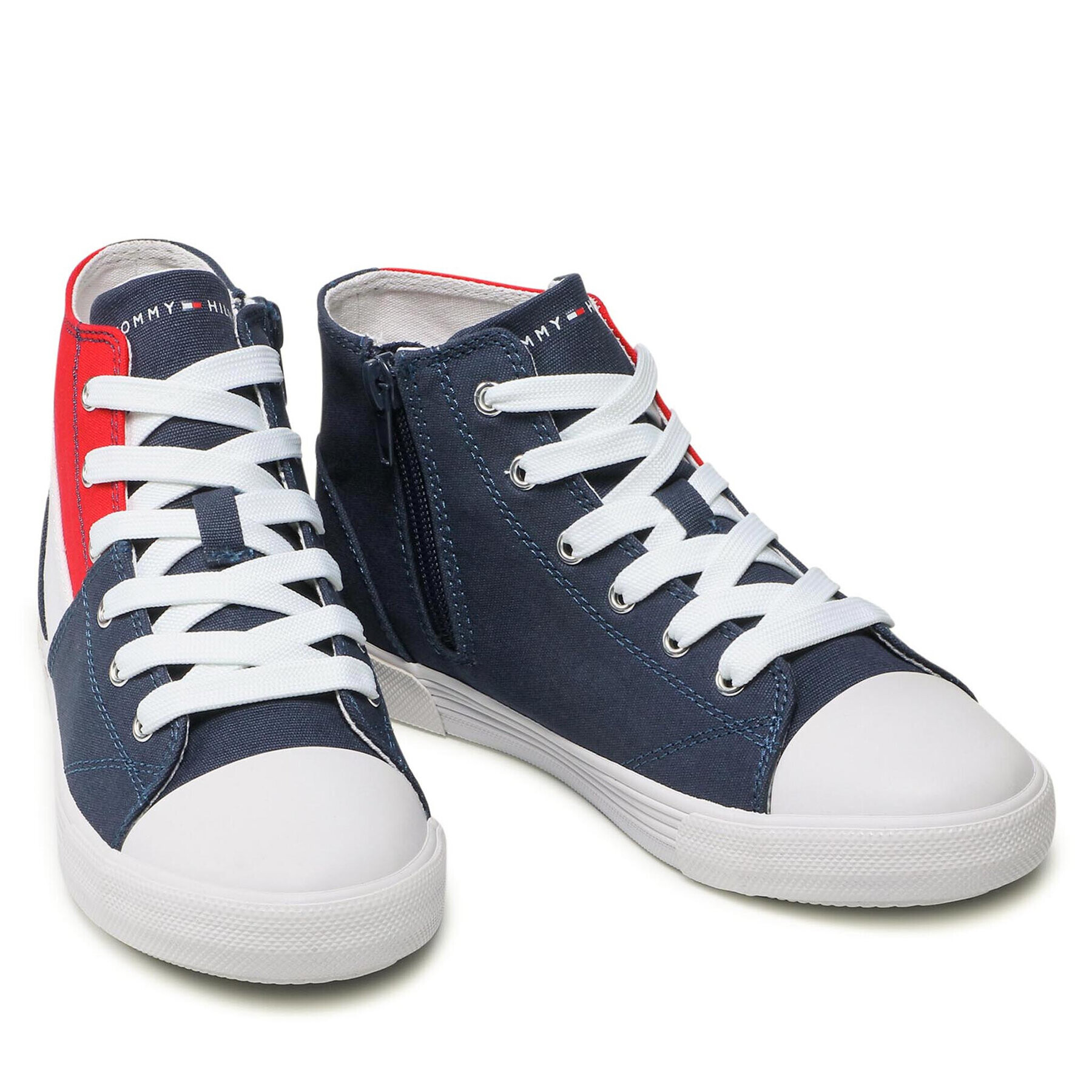 Tommy Hilfiger Teniși High Lace Up Sneaker T3X4-32061-0890 S Bleumarin - Pled.ro