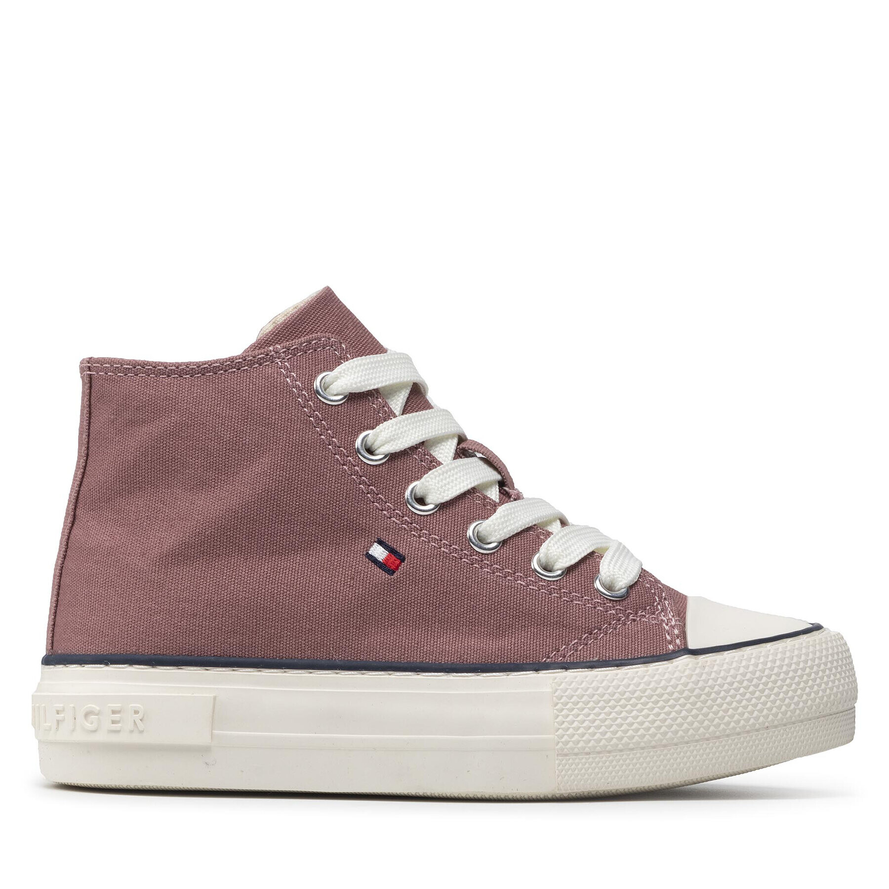 Tommy Hilfiger Teniși High Top Lace-Up Sneaker T3A4-32119-0890 M Roz - Pled.ro