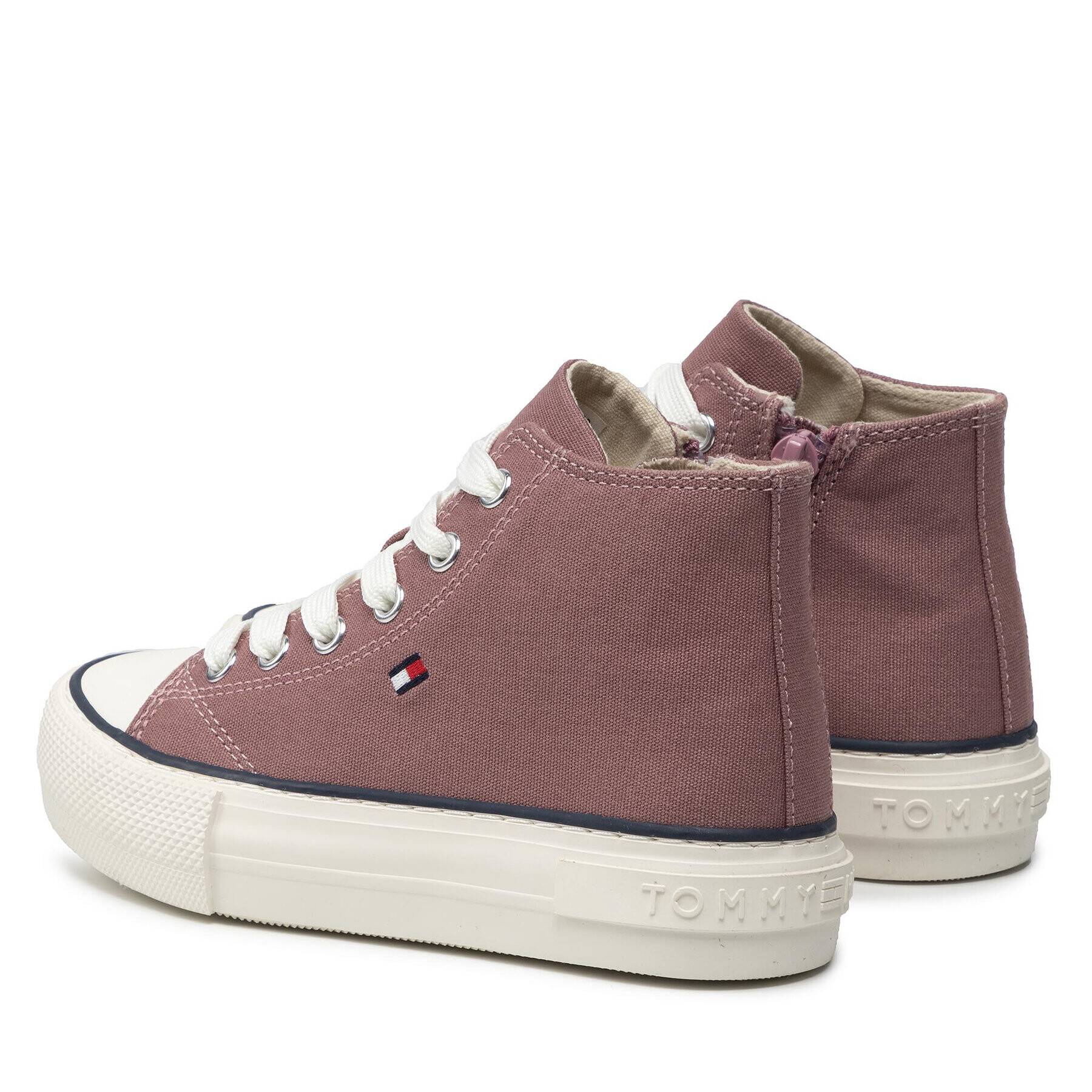 Tommy Hilfiger Teniși High Top Lace-Up Sneaker T3A4-32119-0890 M Roz - Pled.ro