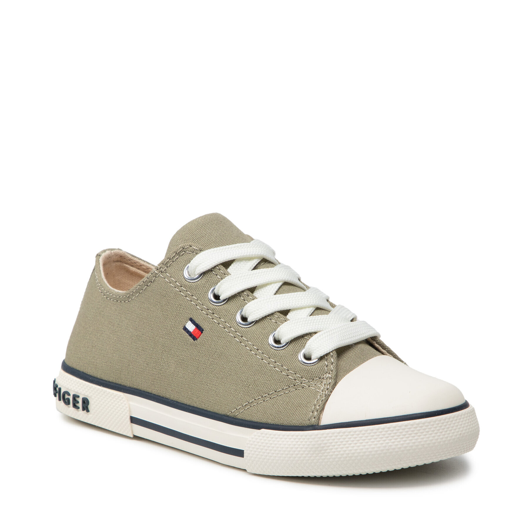 Tommy Hilfiger Teniși Low Cut Lace-Up Sneaker T3X4-32207-0890 M Verde - Pled.ro