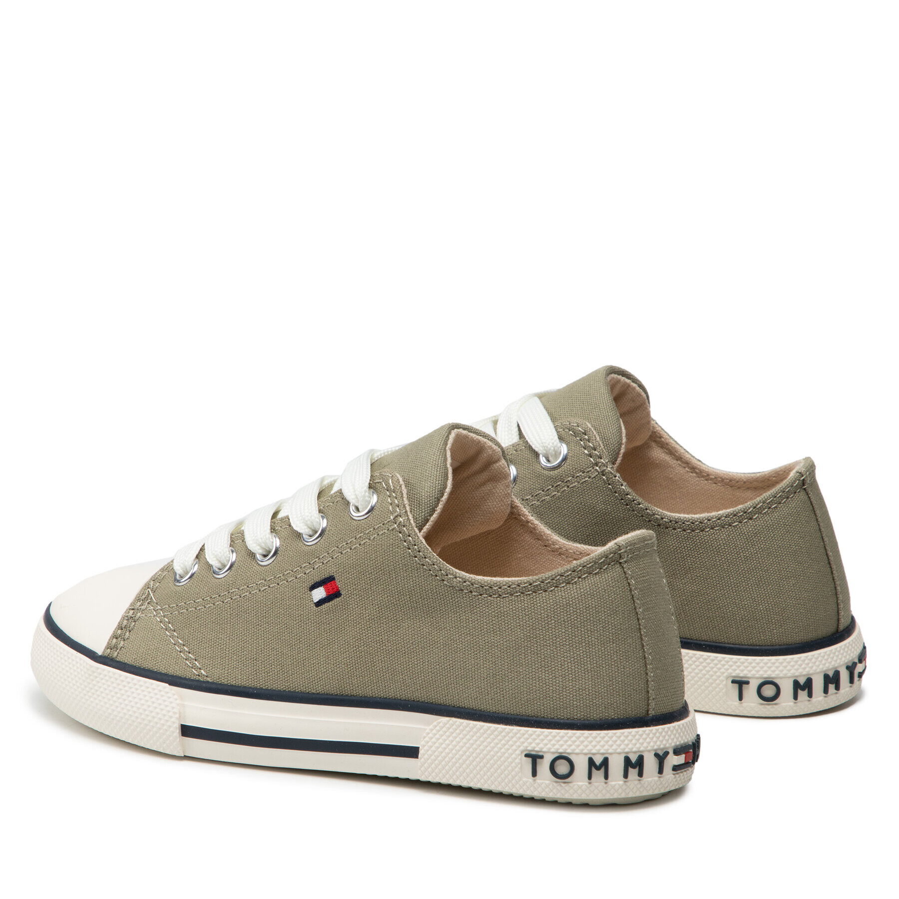 Tommy Hilfiger Teniși Low Cut Lace-Up Sneaker T3X4-32207-0890 M Verde - Pled.ro