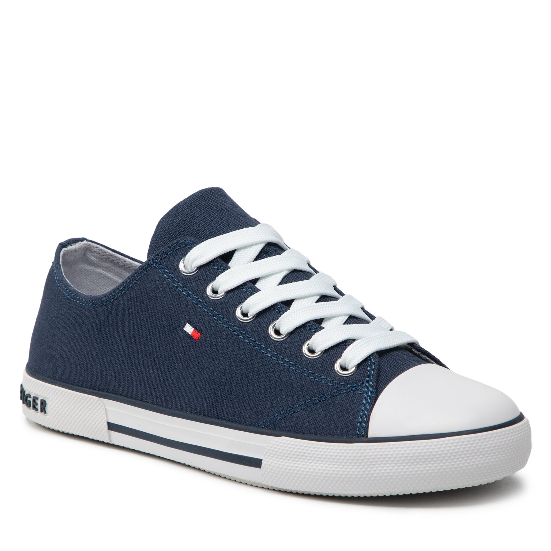 Tommy Hilfiger Teniși Low Cut Lace-Up Sneaker T3X4-32207-0890 S Bleumarin - Pled.ro