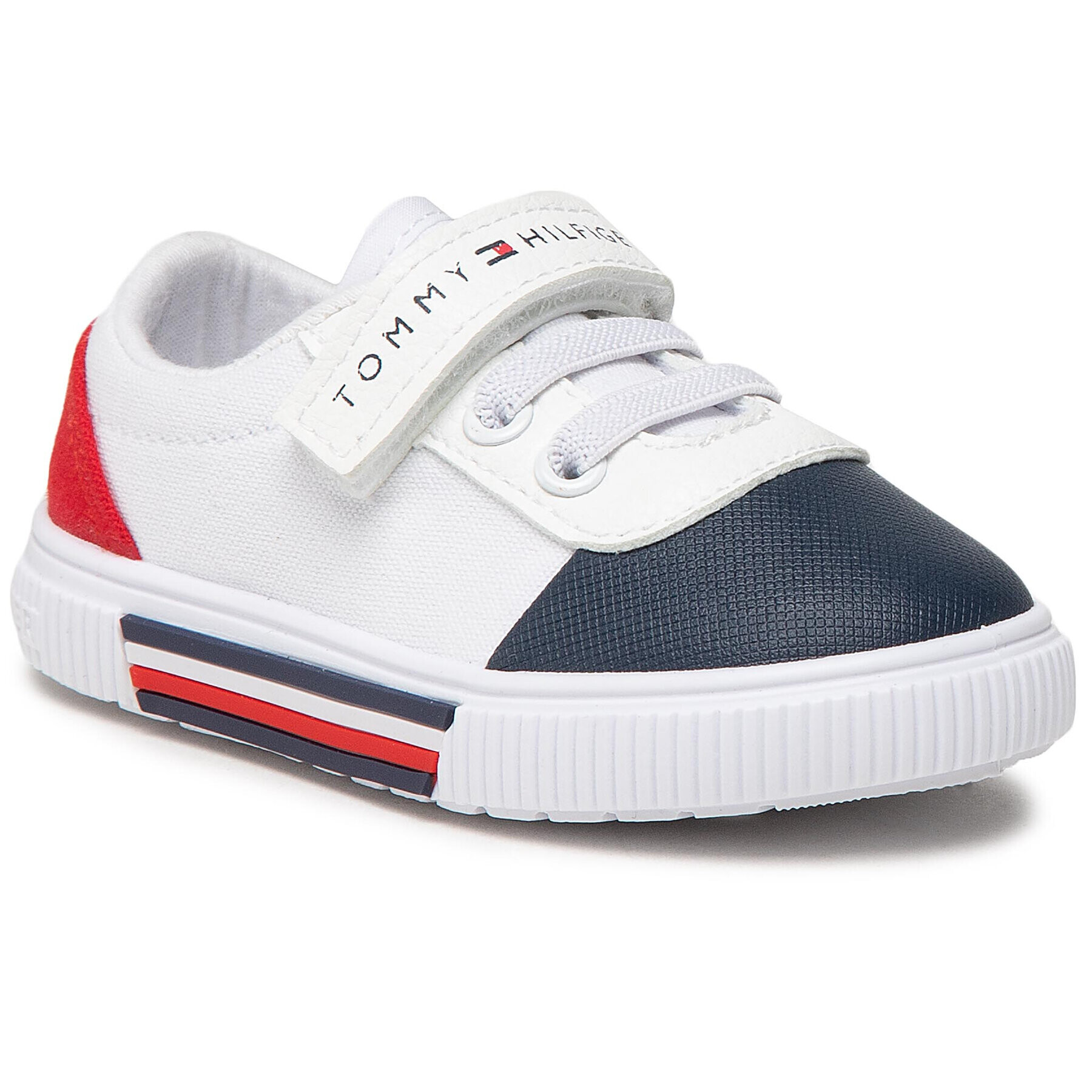 Tommy Hilfiger Teniși Low Cut Lace-Up/Velcro Sneaker T1B4-31068-0890 Alb - Pled.ro