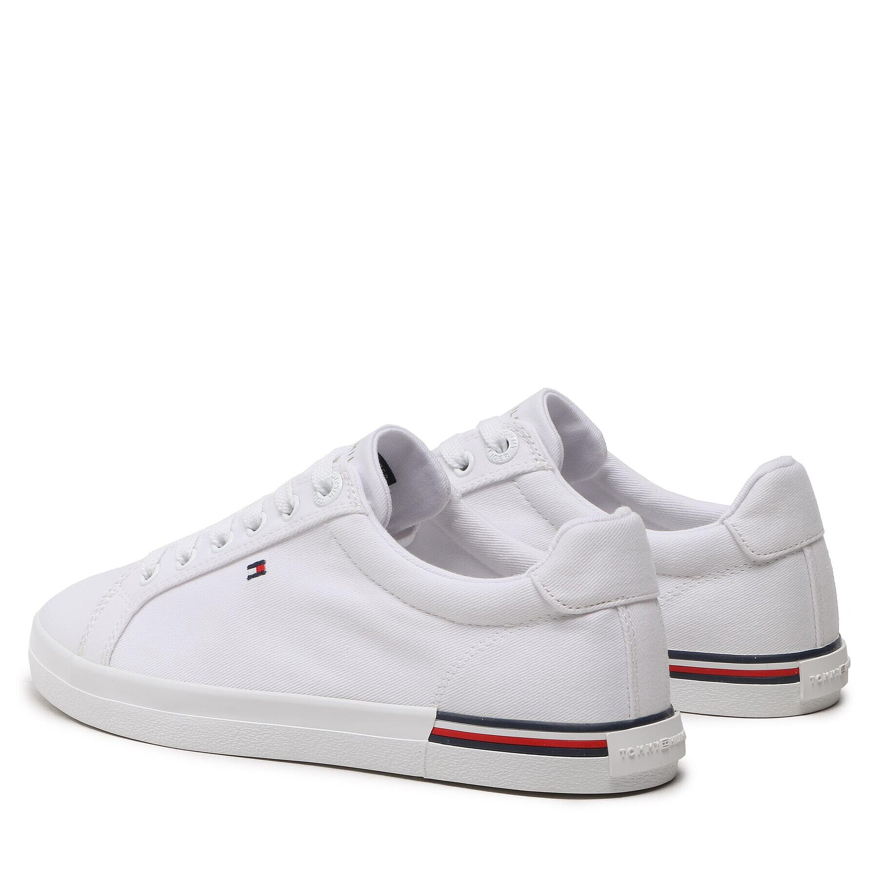 Tommy Hilfiger Teniși Essential Stripes Sneaker FW0FW06954 Alb - Pled.ro