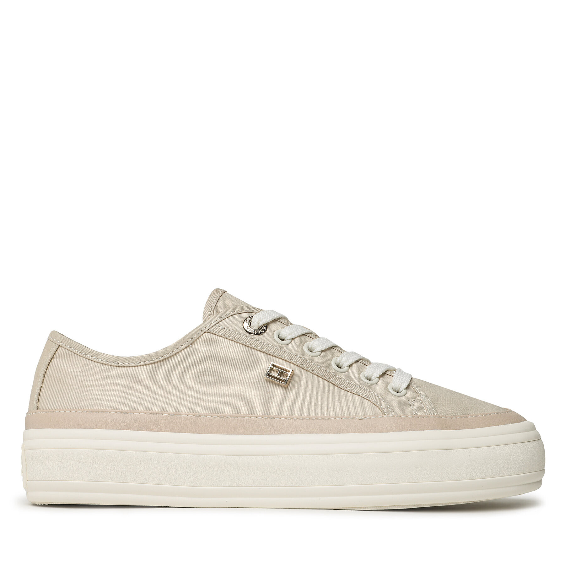 Tommy Hilfiger Teniși Essential Vulc Canvas Sneaker FW0FW07459 Bej - Pled.ro