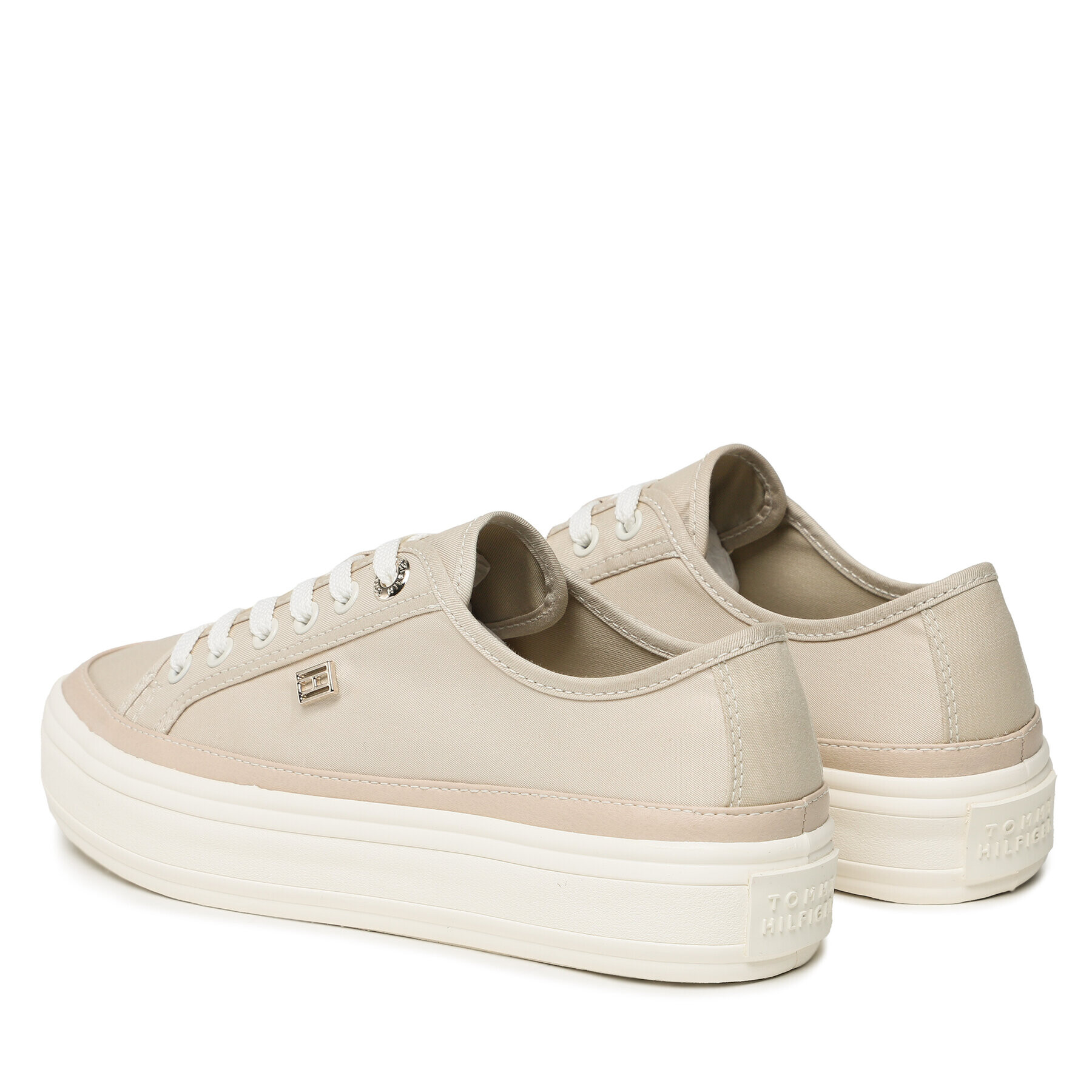 Tommy Hilfiger Teniși Essential Vulc Canvas Sneaker FW0FW07459 Bej - Pled.ro